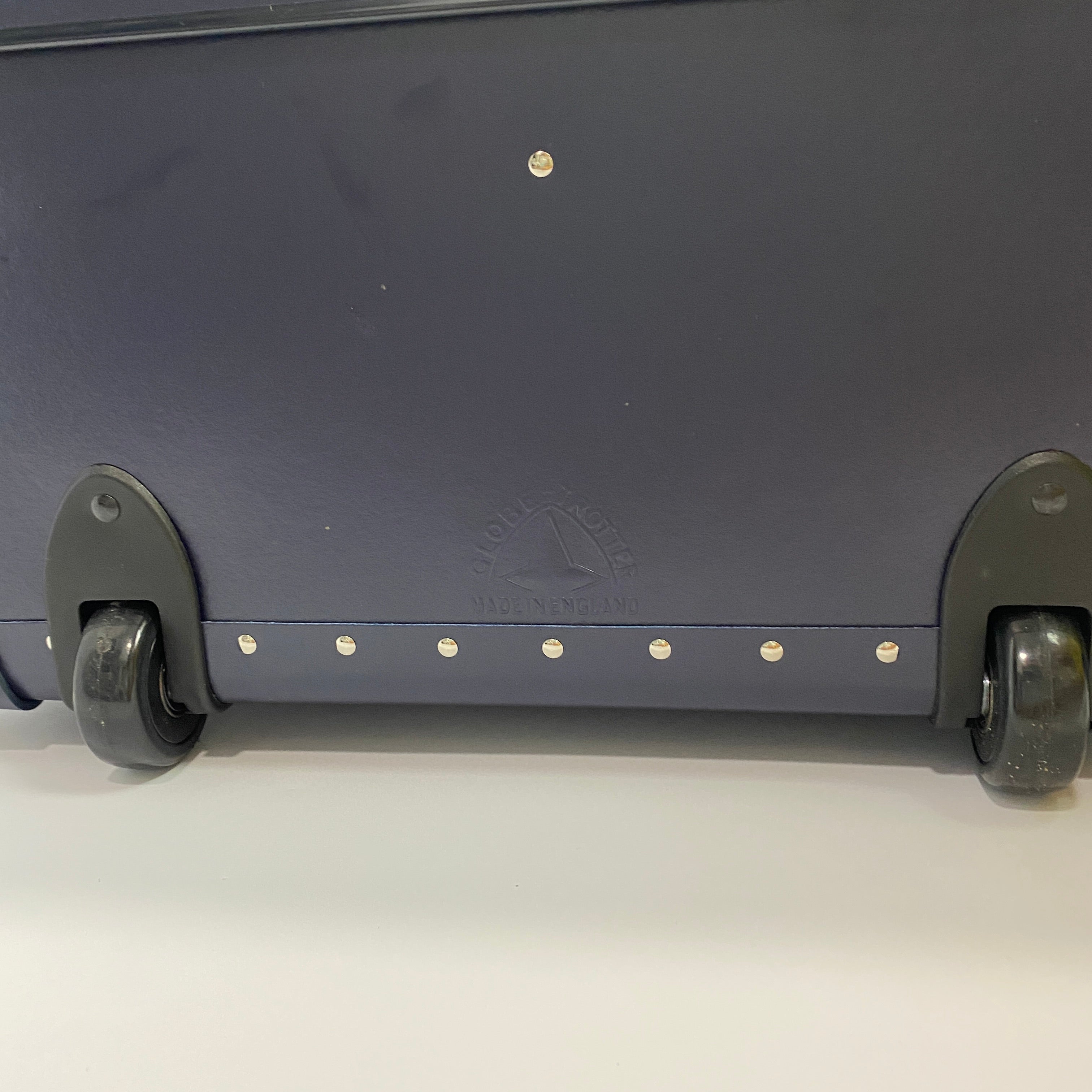 Globe-Trotter £2195 Navy Centenary Medium Check-In 2 Wheel Suitcase