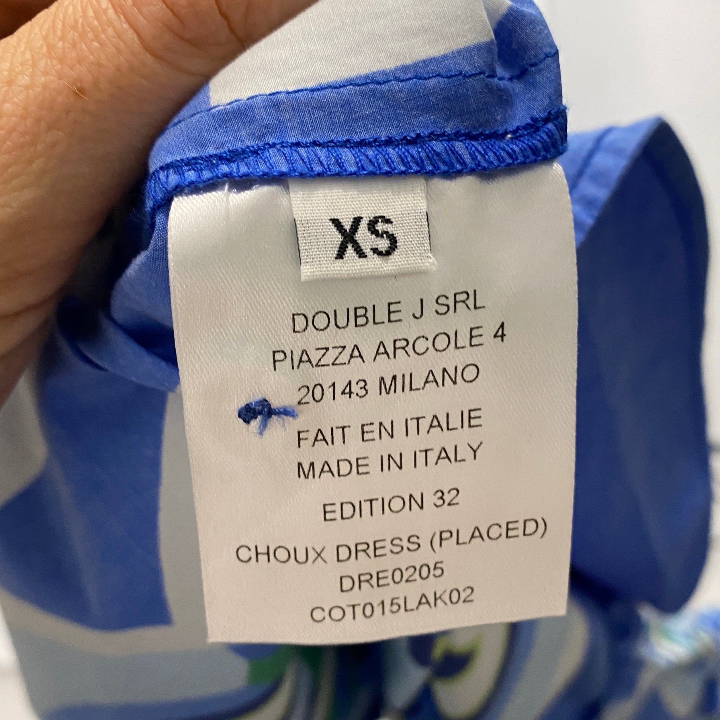 La Double J Shades of Blue Choux Cotton Poplin Dress XS