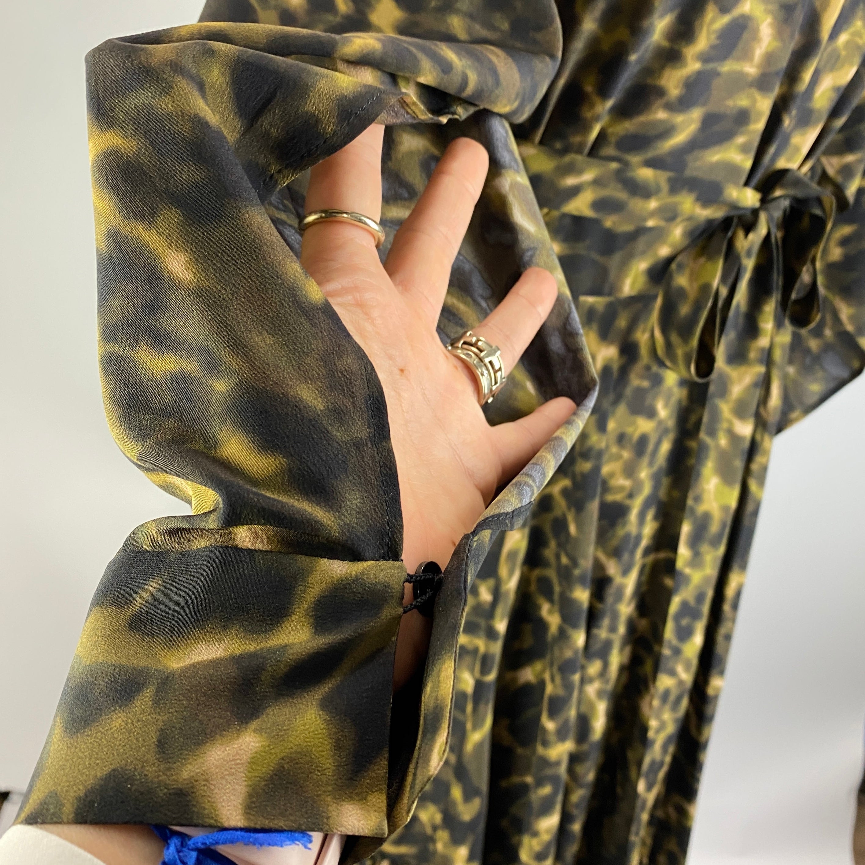 Stella McCartney Camo Print Silk Tiered Maxi Dress XXS/XS/S