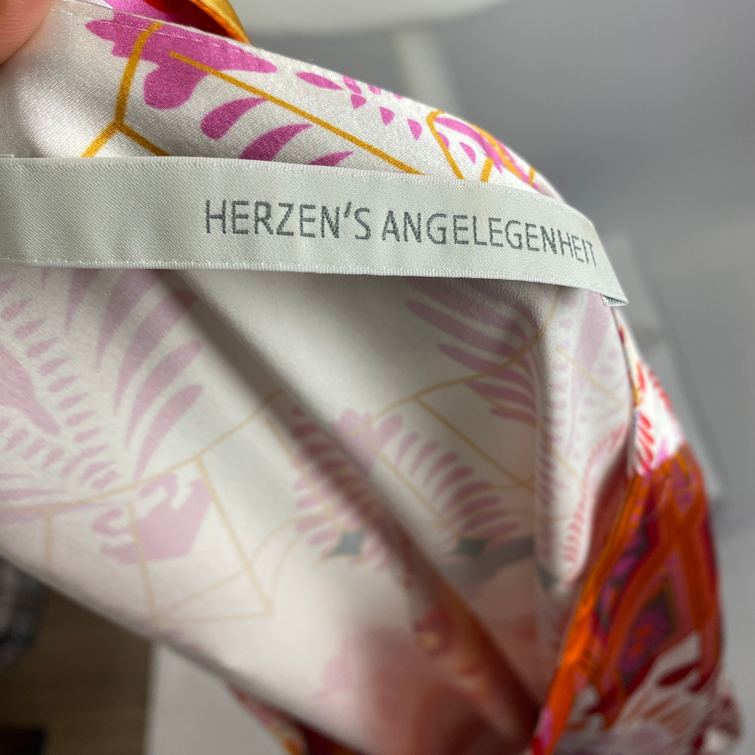 Herzen's Angelegenheit £345 Pink Goji Silk Tonic Dress XL