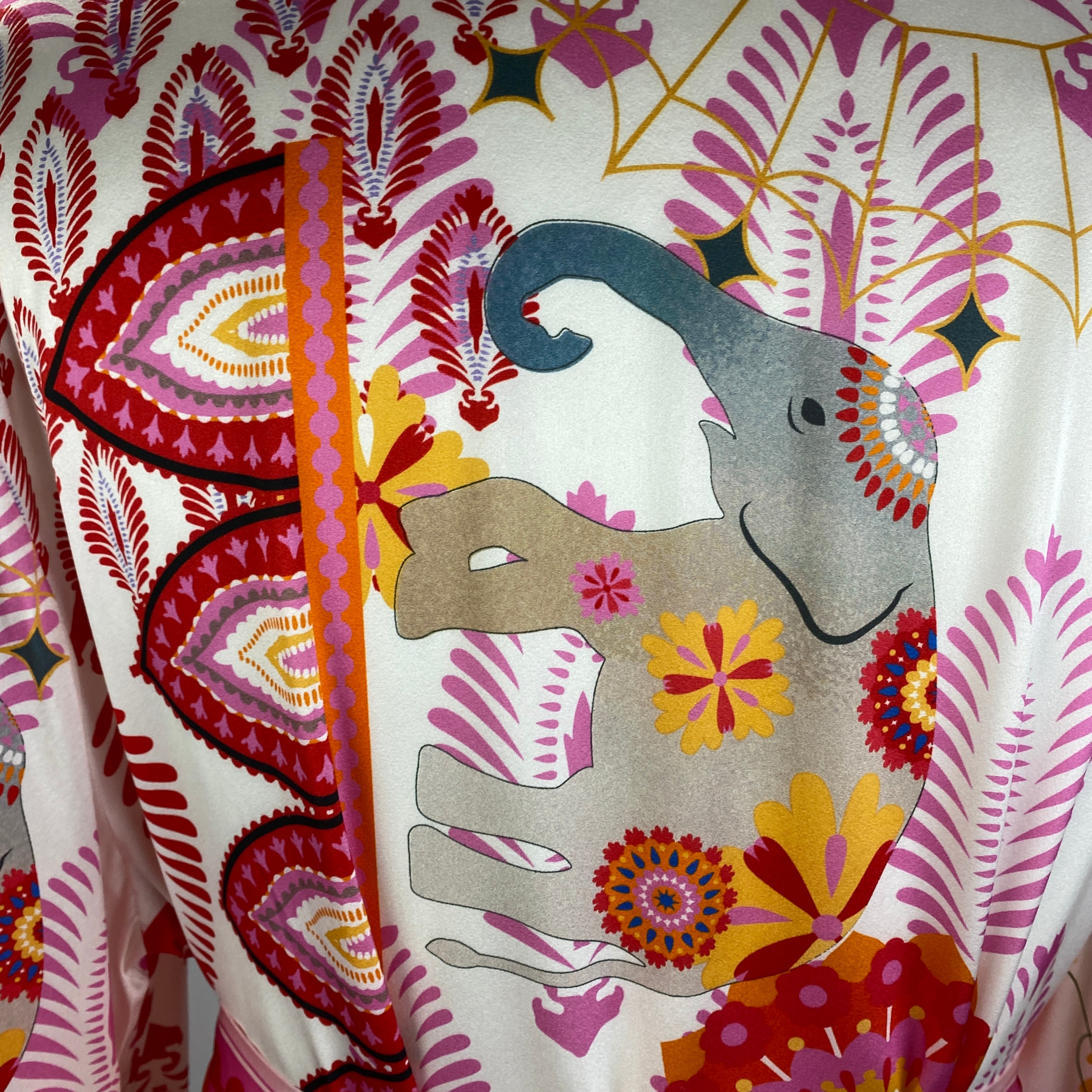 Herzen's Angelegenheit £345 Pink Goji Silk Tonic Dress XL