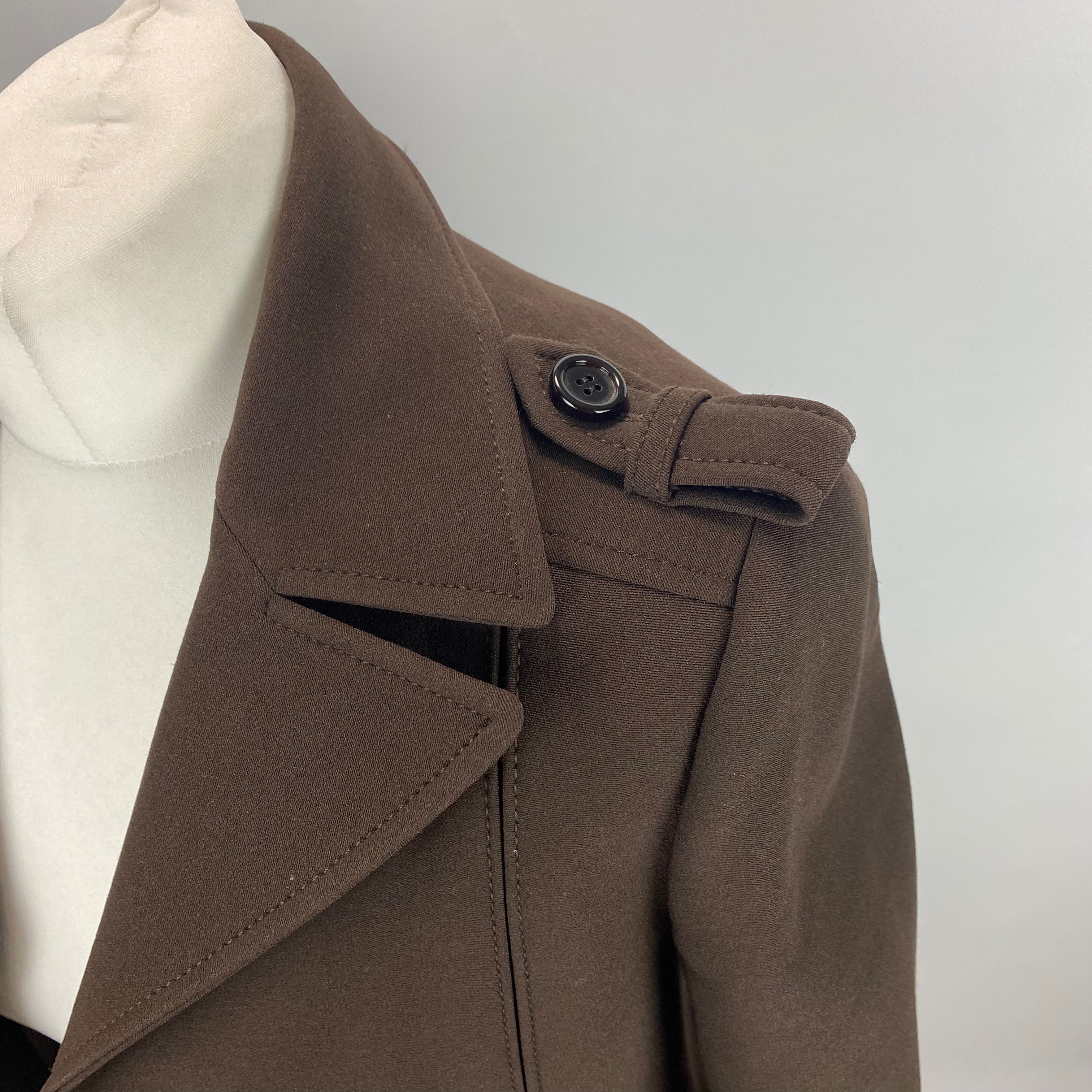 Prada Vintage Chocolate Stretch Safari Jacket XXS