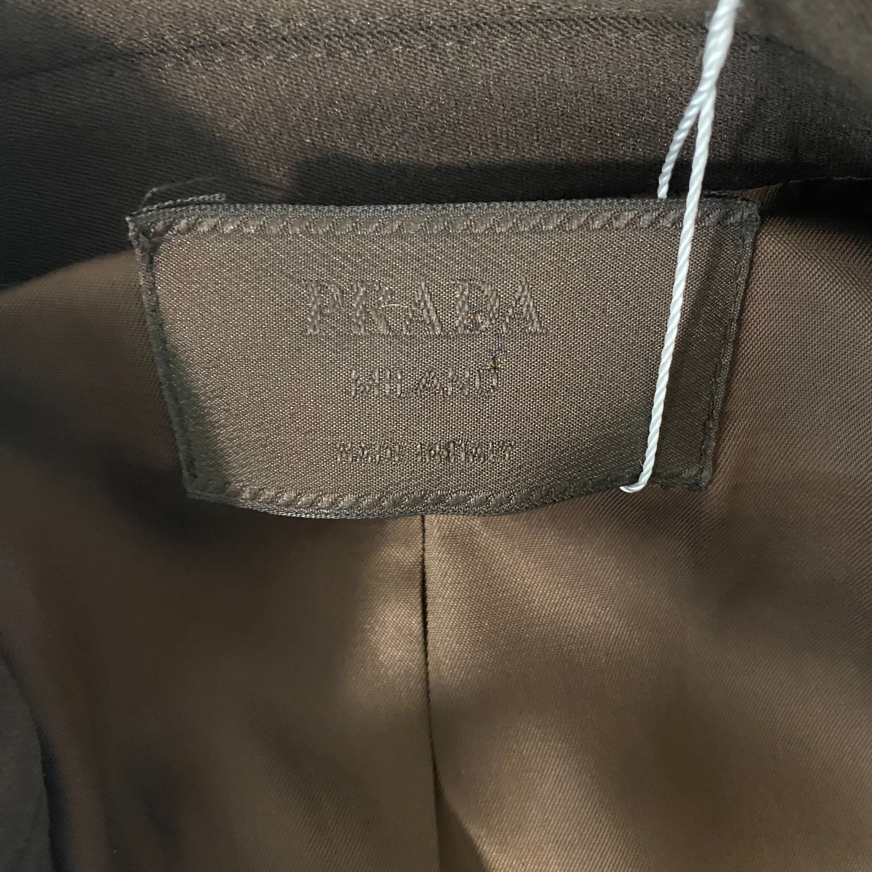 Prada Vintage Chocolate Stretch Safari Jacket XXS