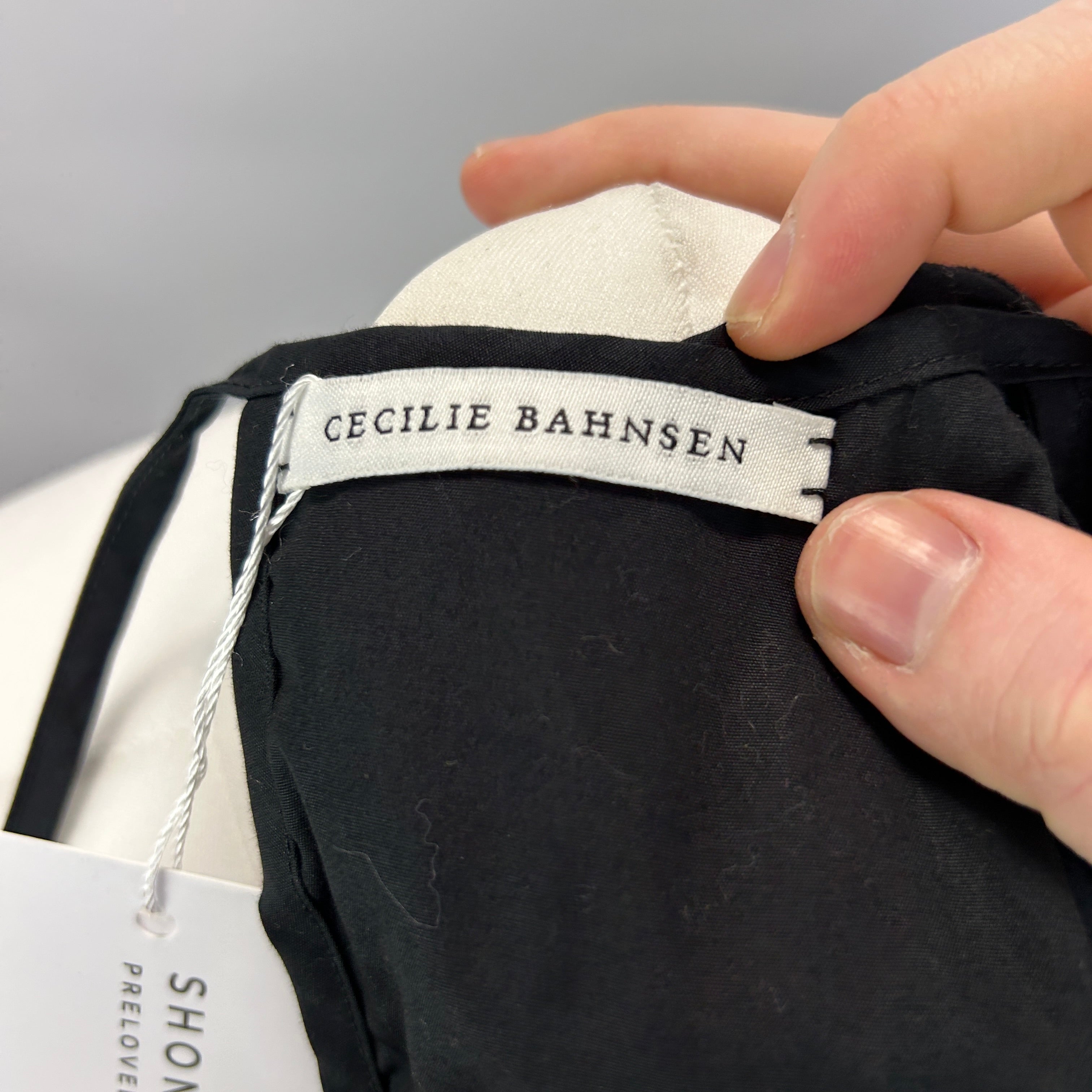 Cecilie Bahnsen New £850 Black Poplin Cotton Pilgrim Dress XXS