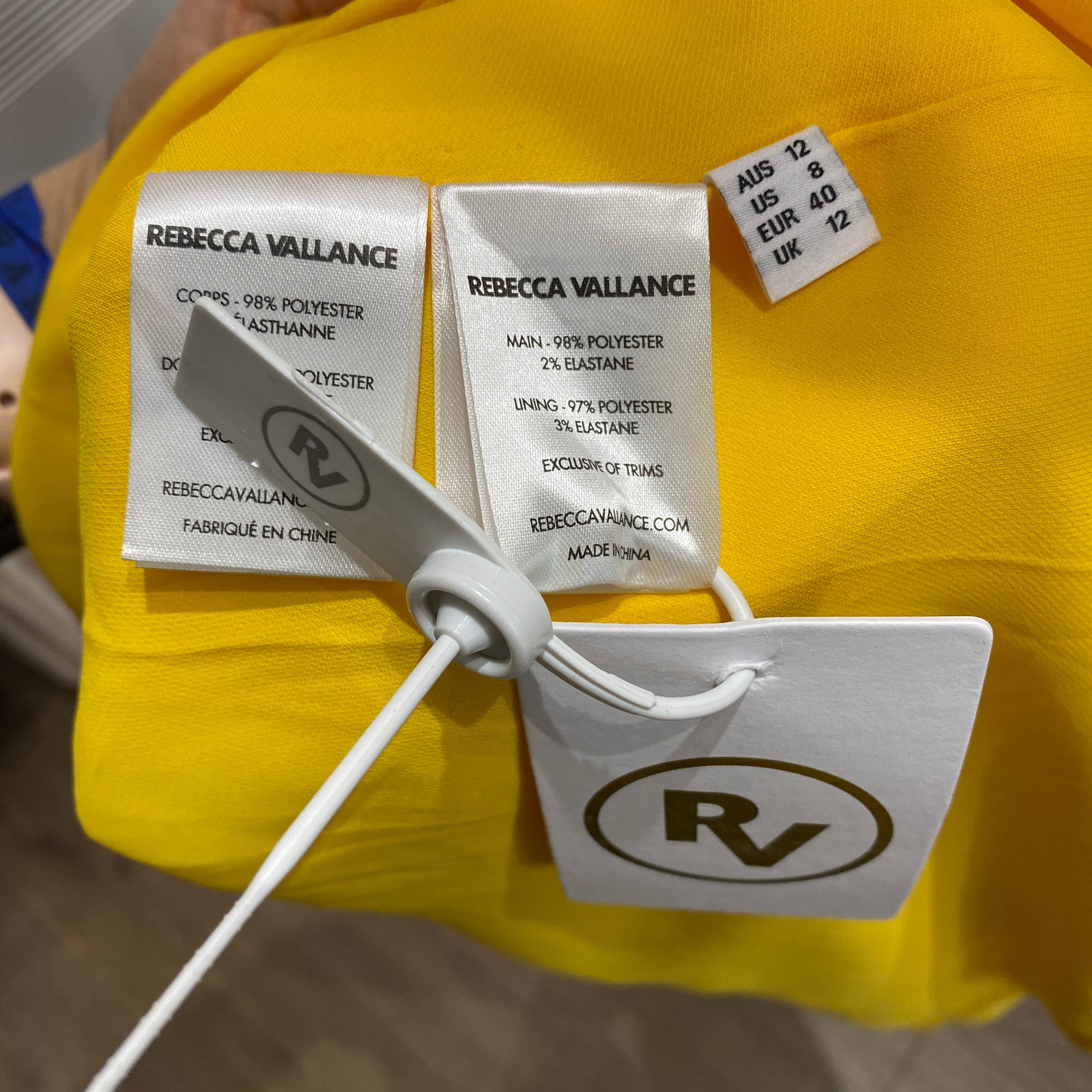 Rebecca Vallance New £770 Yellow Crepe Leona Maxi Dress M