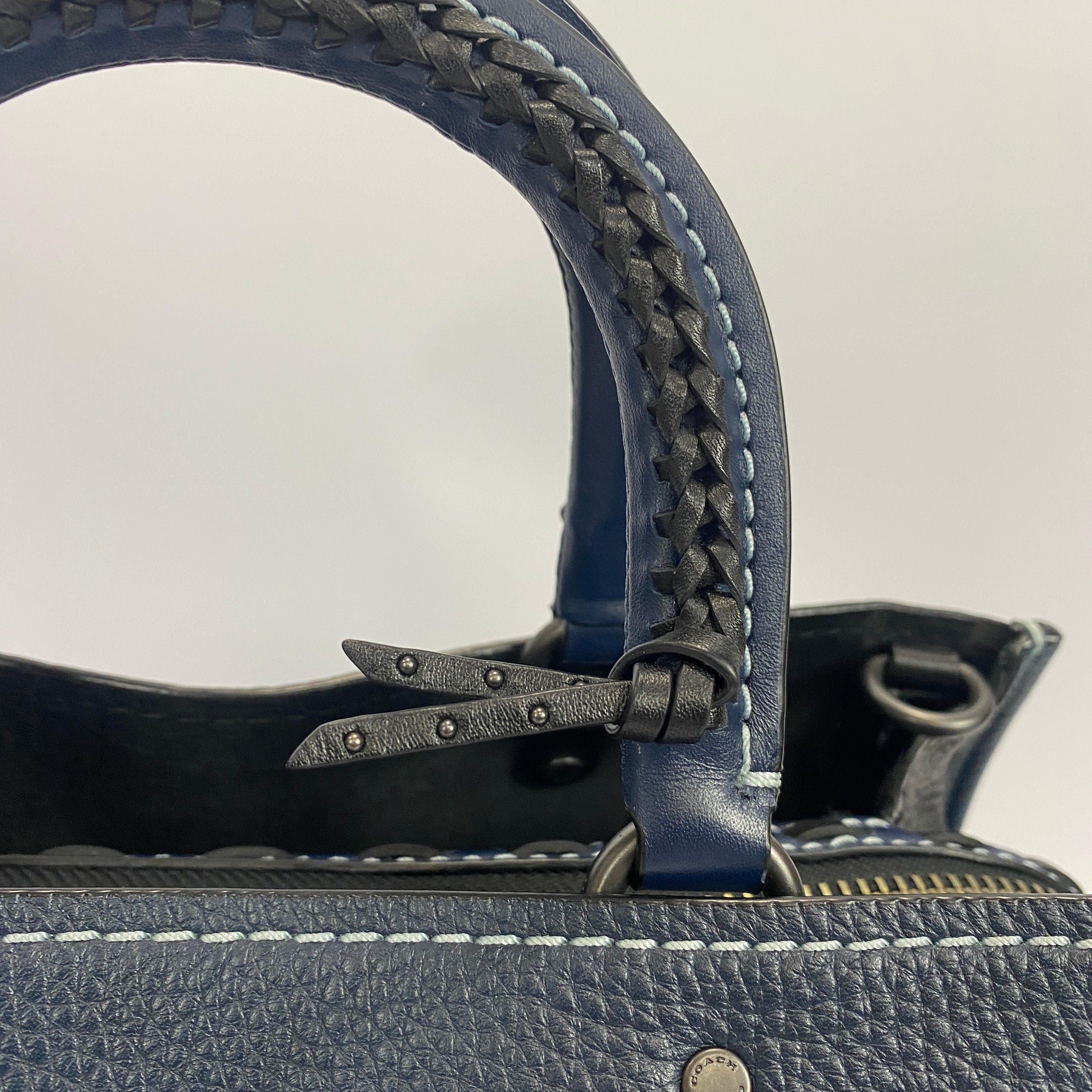 Coach 1941 New £795 Prussian Blue Rogue 31 Whipstitch Tote Bag