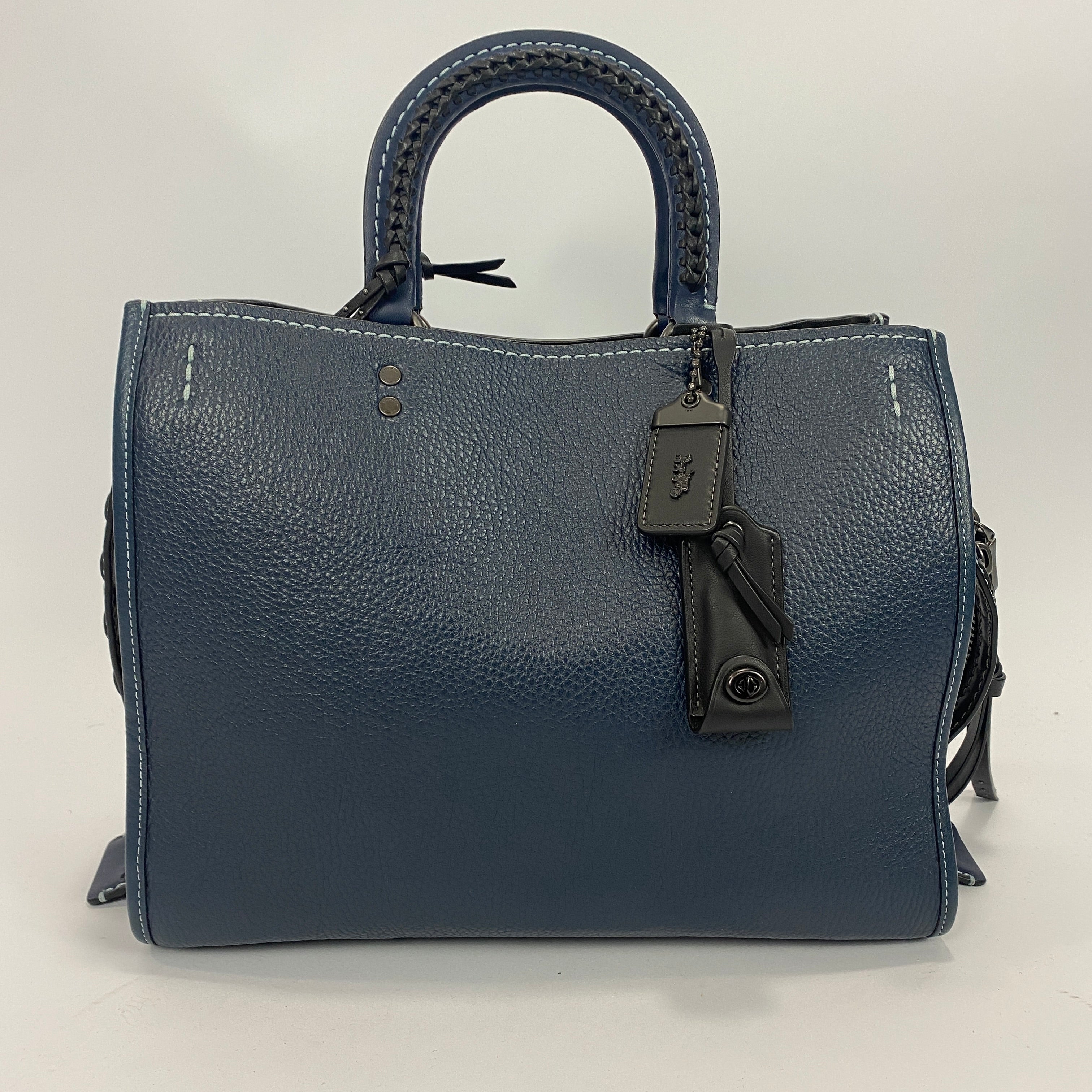Coach 1941 New £795 Prussian Blue Rogue 31 Whipstitch Tote Bag