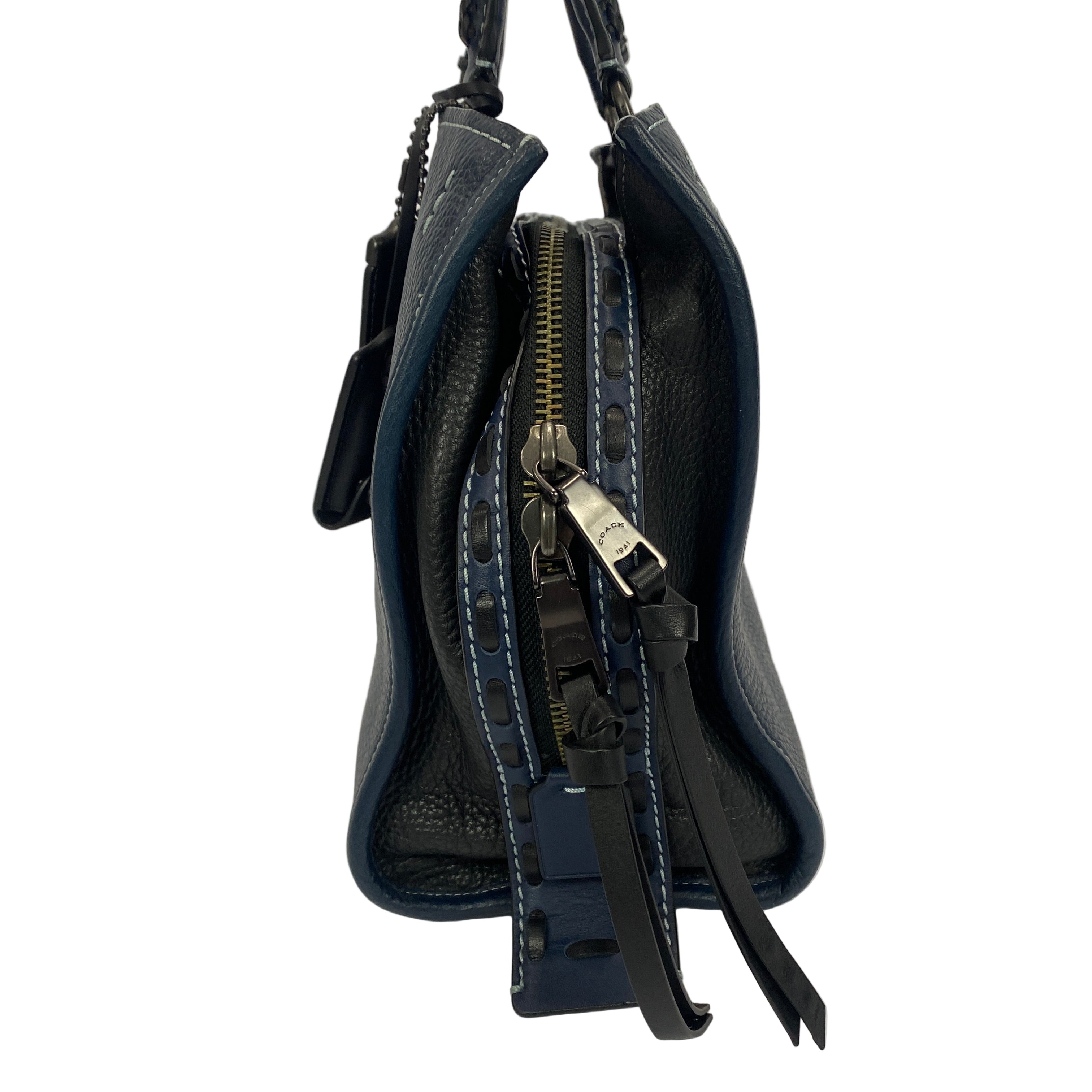 Coach 1941 New £795 Prussian Blue Rogue 31 Whipstitch Tote Bag