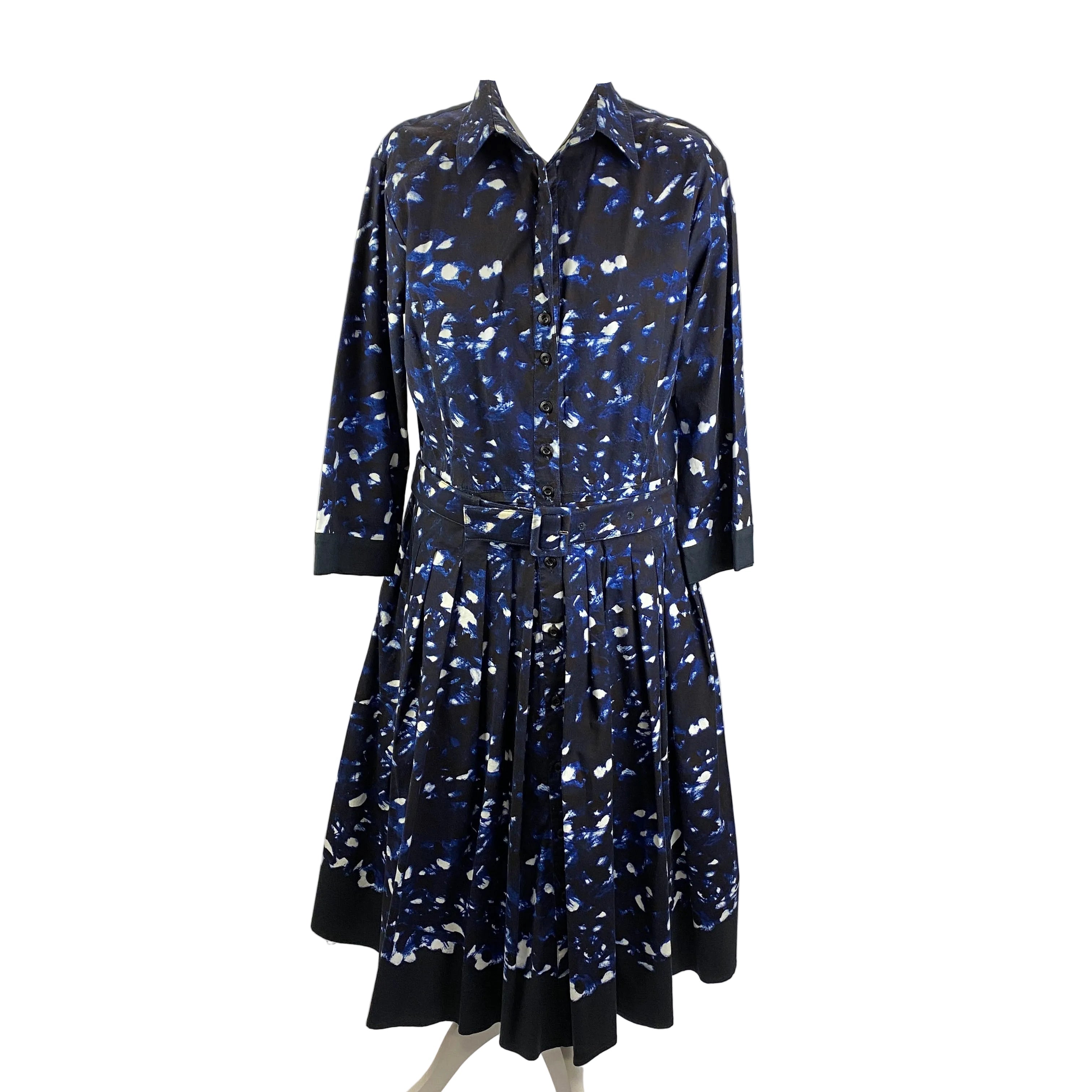 Samantha Sung £811 Navy Tie Dye Terry Shirt Dress XL