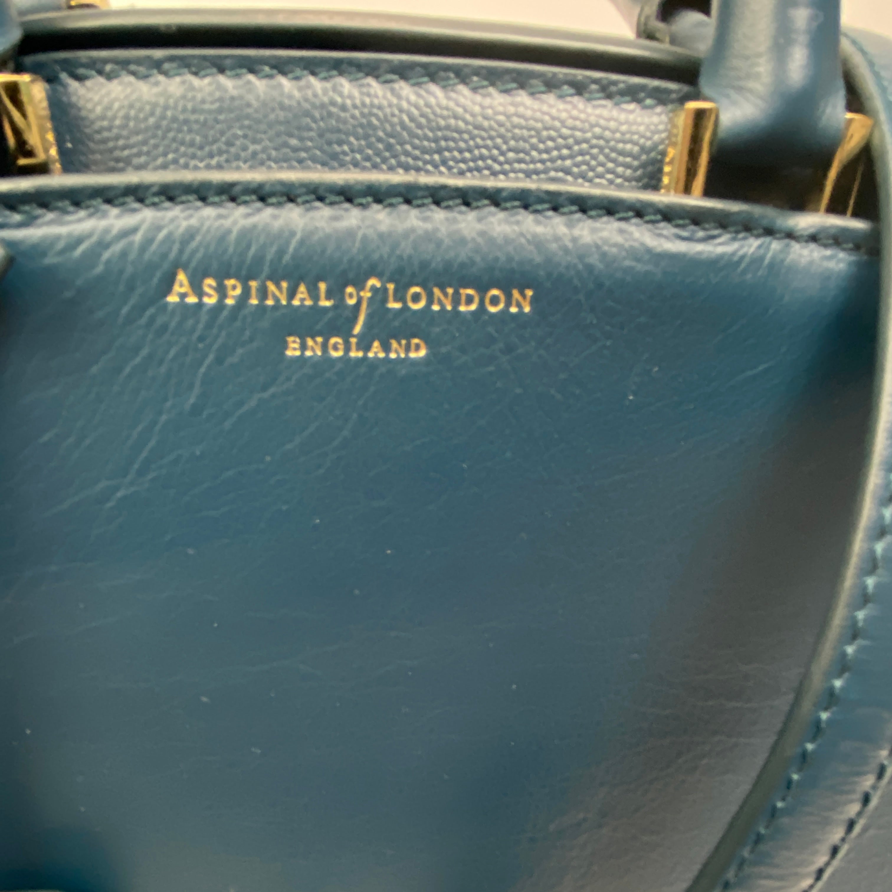 Aspinal of London New Teal Mini Hepburn Shoulderbag