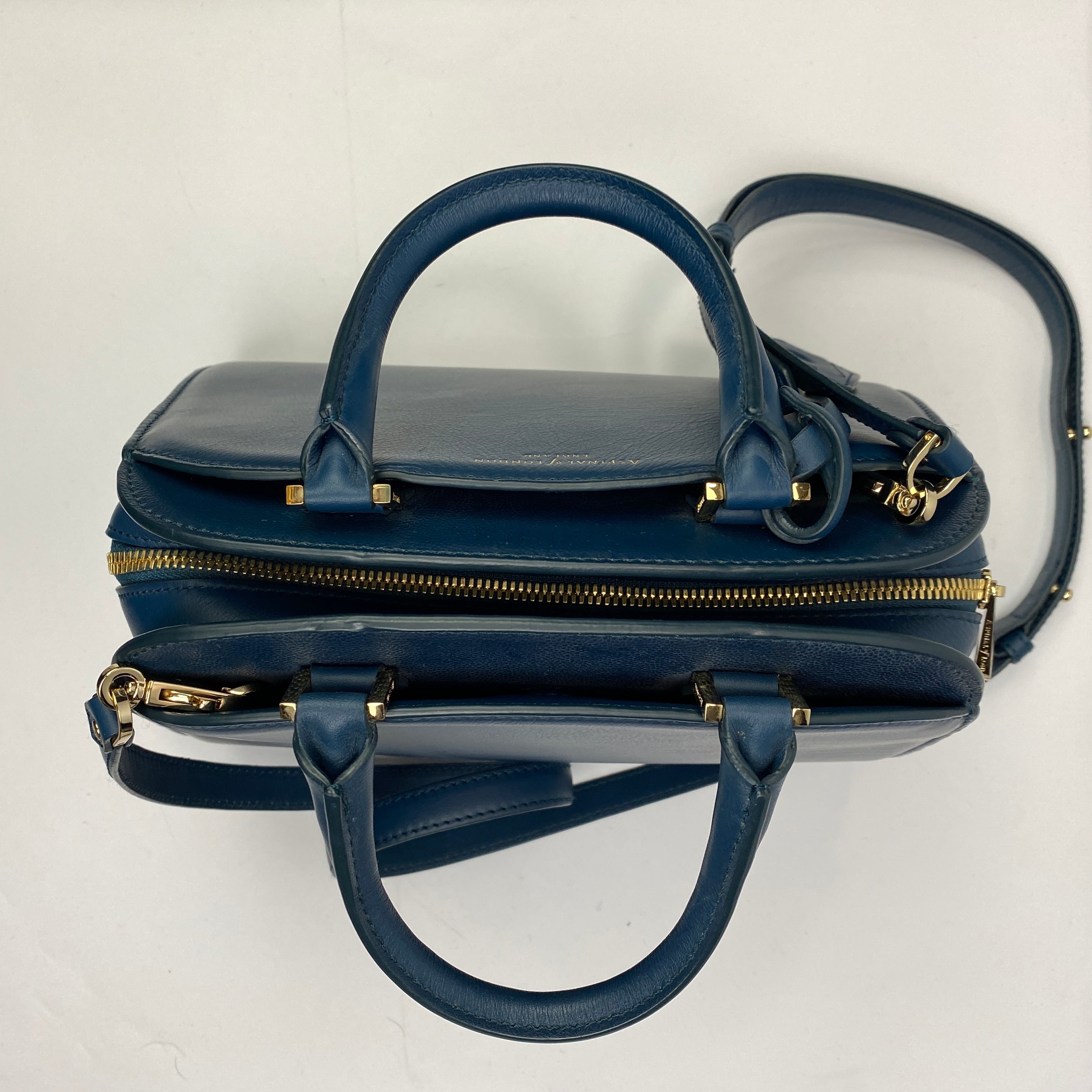 Aspinal of London New Teal Mini Hepburn Shoulderbag