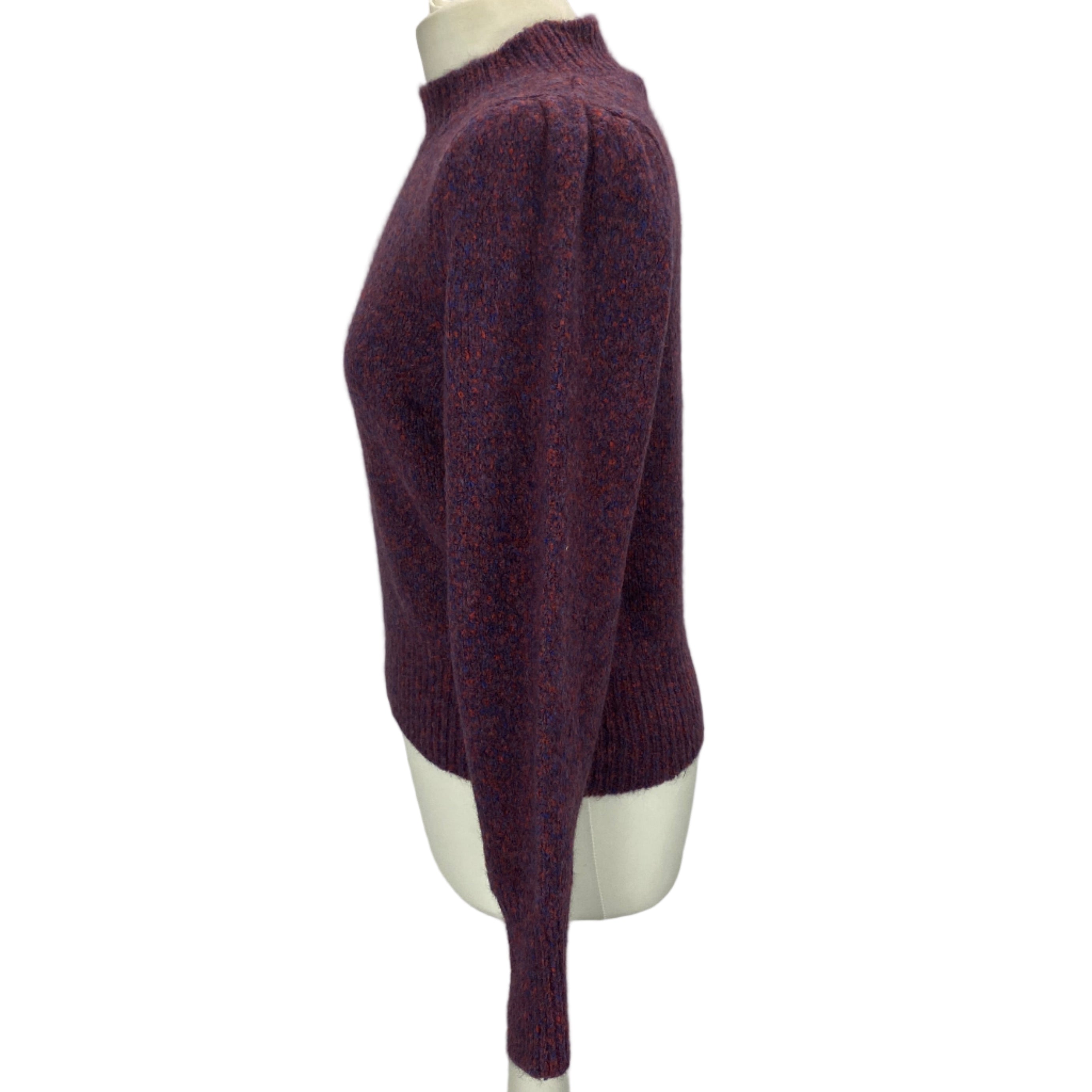 Veronica Beard New £339 Plum Melange Cotton & Alpaca Sweater M