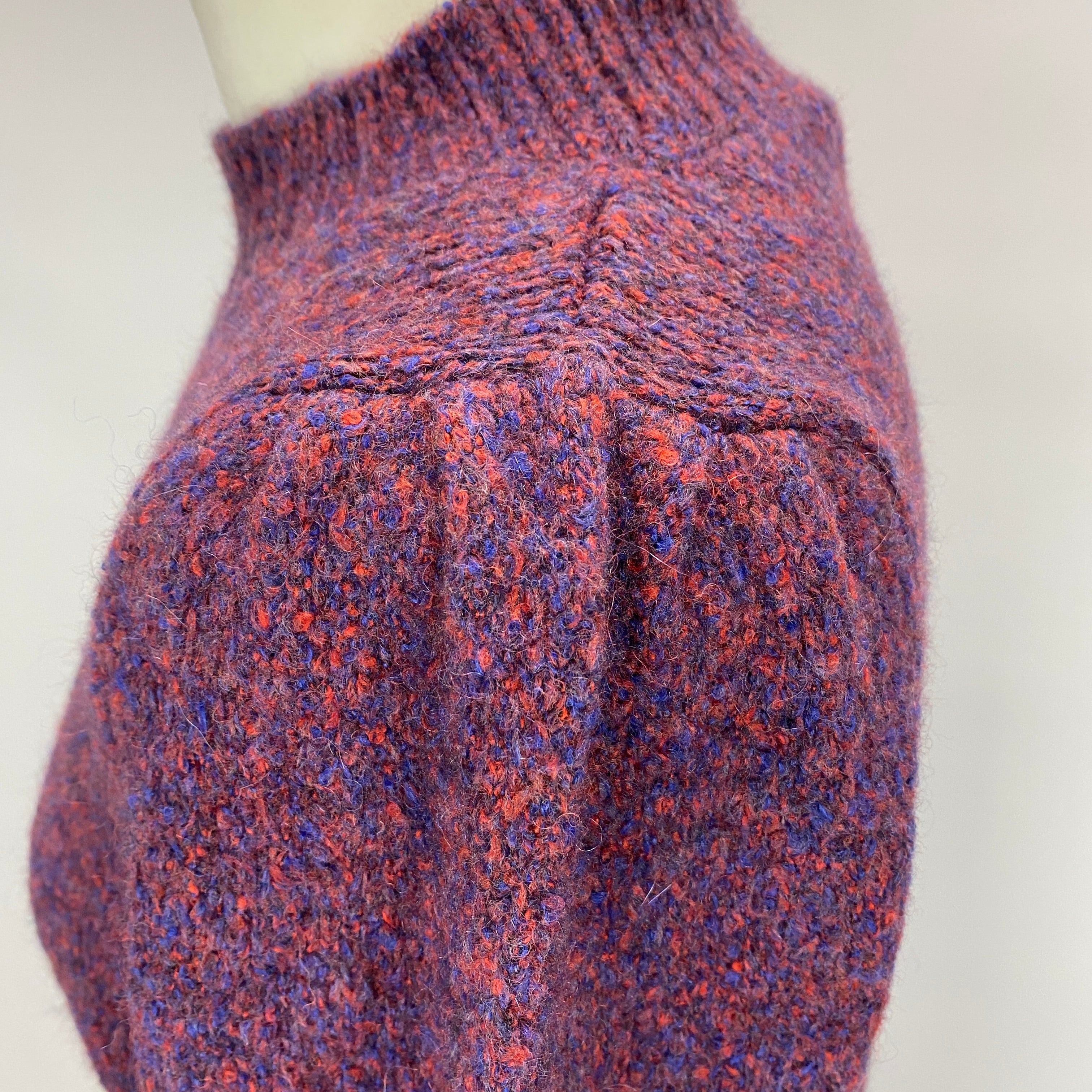 Veronica Beard New £339 Plum Melange Cotton & Alpaca Sweater M