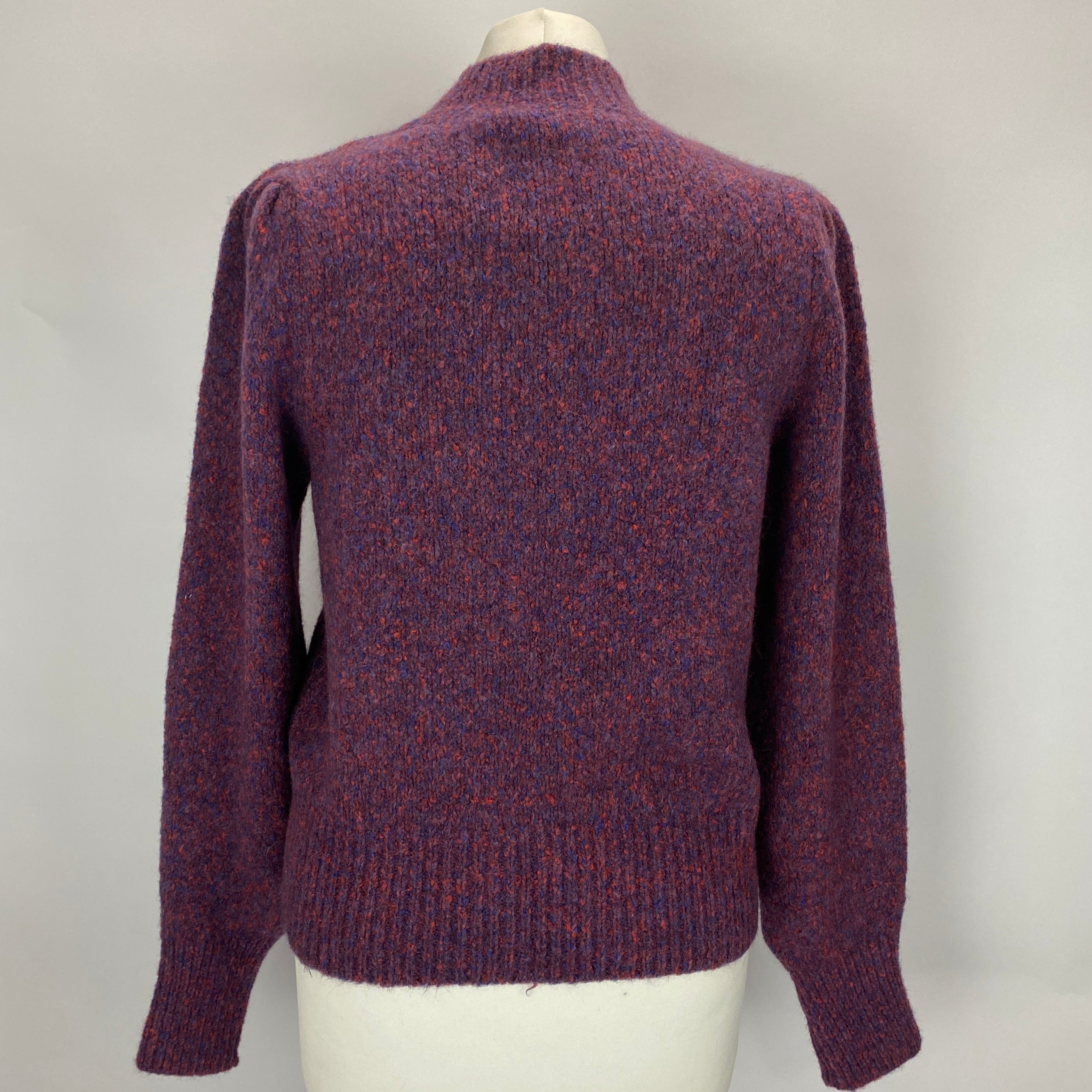 Veronica Beard New £339 Plum Melange Cotton & Alpaca Sweater M
