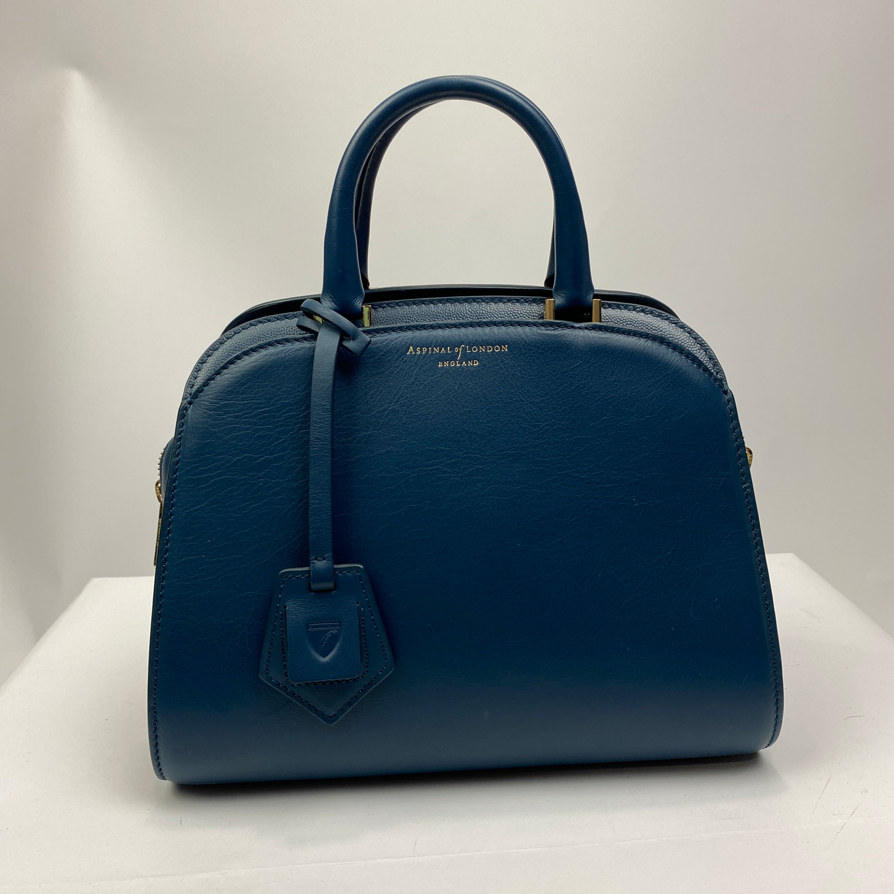 Aspinal of London New Teal Mini Hepburn Shoulderbag