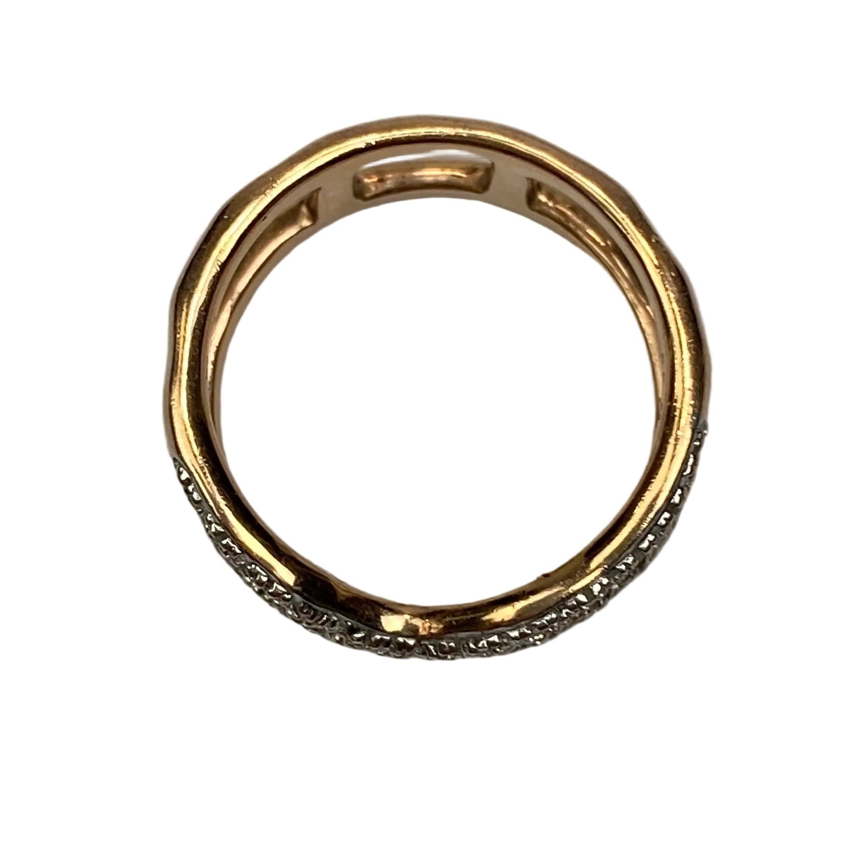 Monica Vinader £299 Rose Gold Vermeil Riva Wave Cross Ring