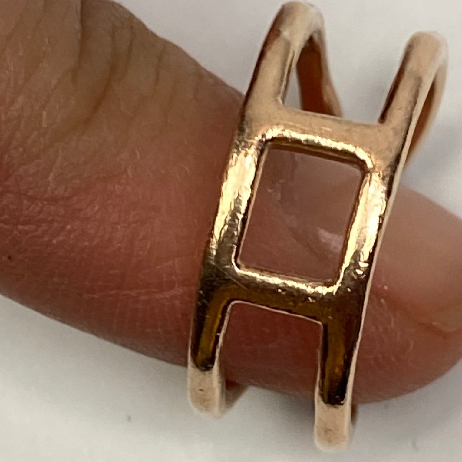 Monica Vinader £299 Rose Gold Vermeil Riva Wave Cross Ring