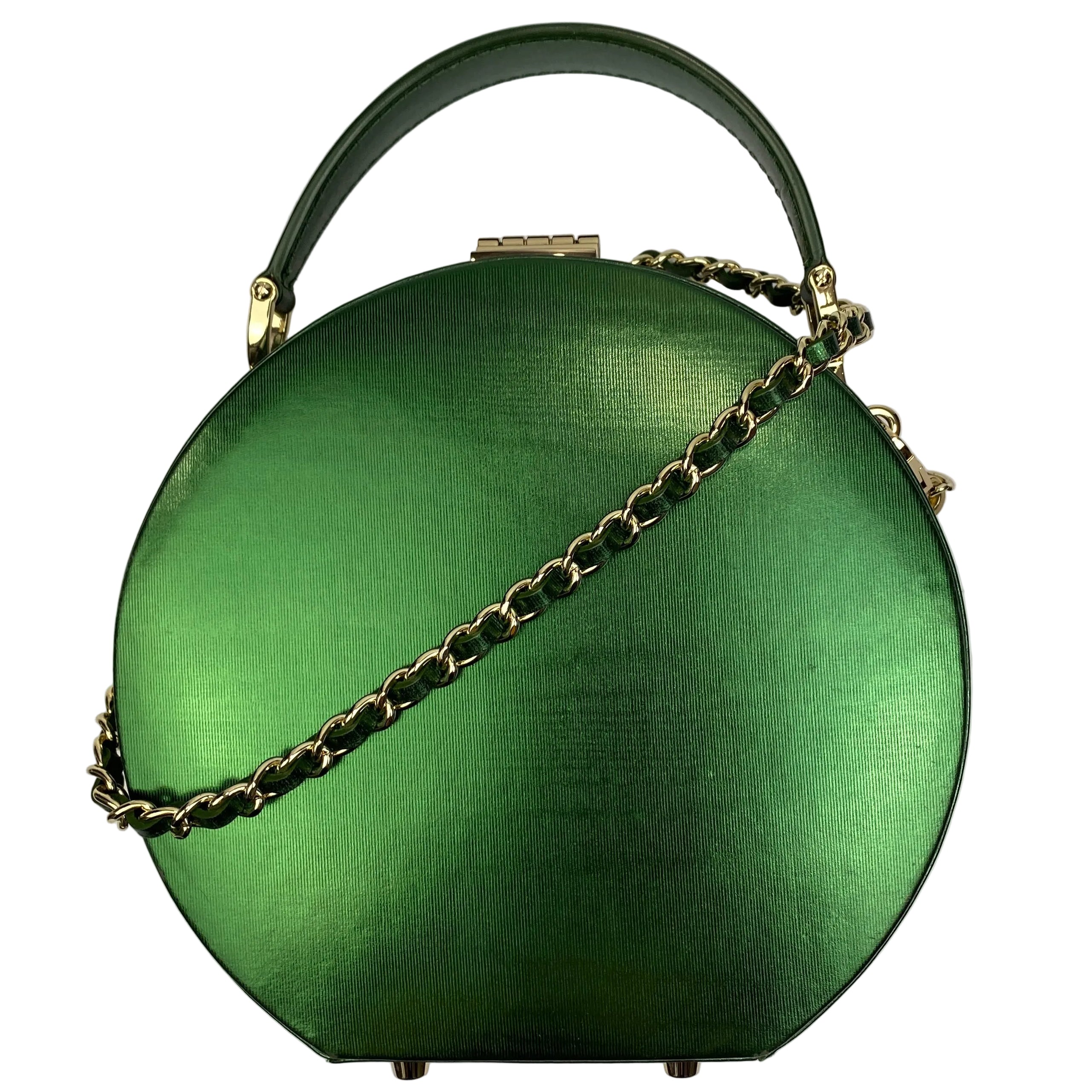 Aspinal of London x Giles New £650 Evergreen Hat Box Bag