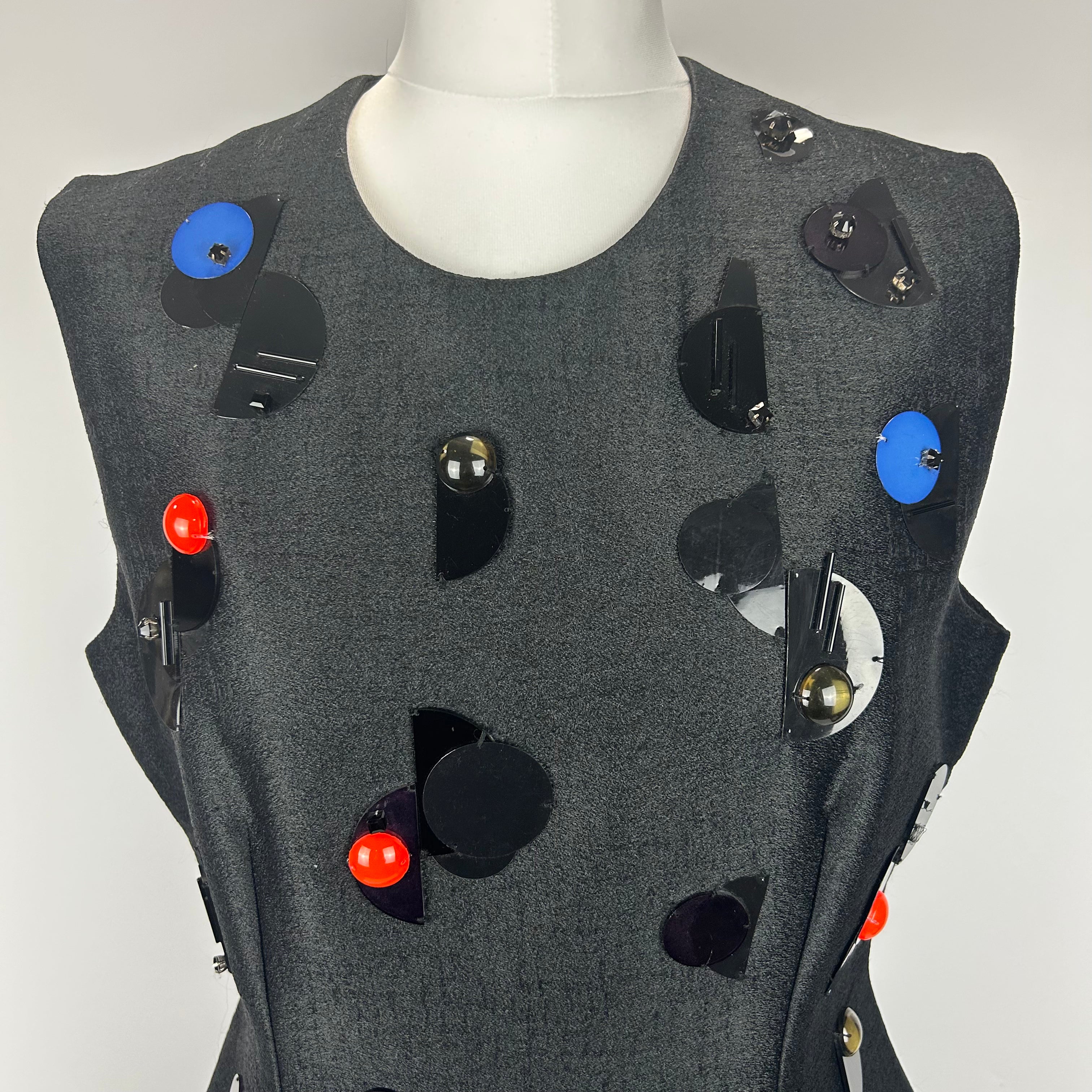 Roksanda New Black Embellished Farndon Shift Dress XL