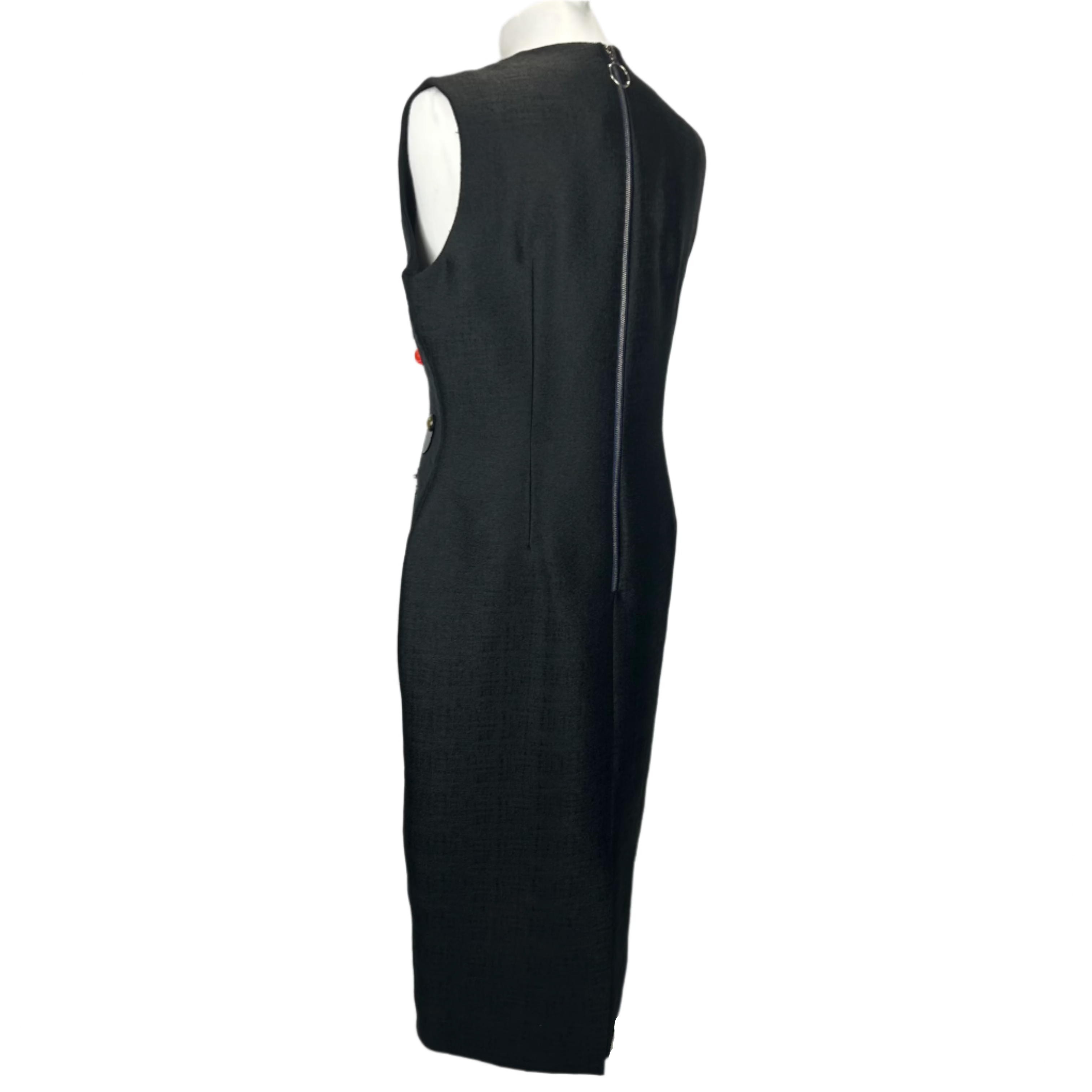 Roksanda New Black Embellished Farndon Shift Dress XL