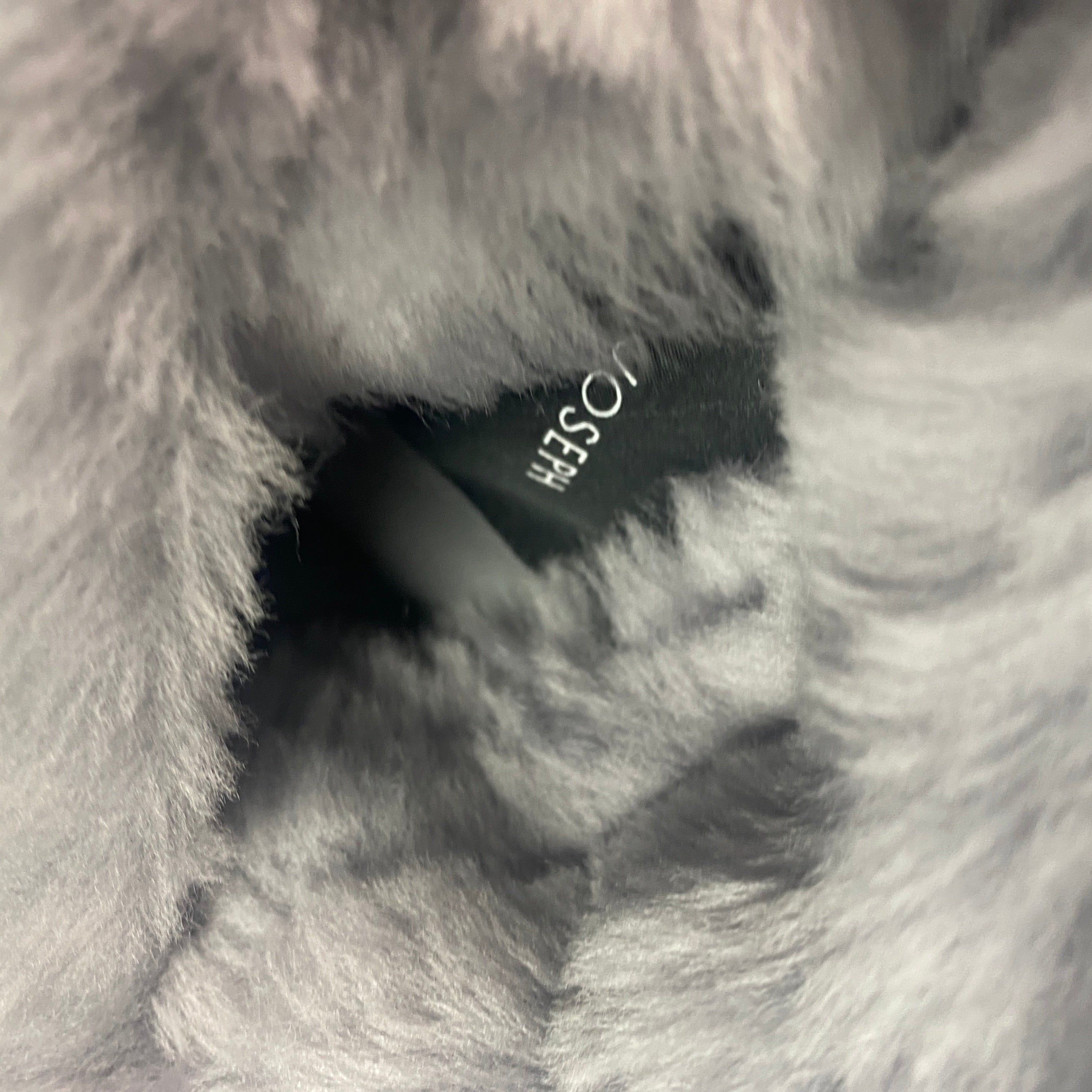 Joseph New £1875 Ice Grey Reversible Shearling Coat M