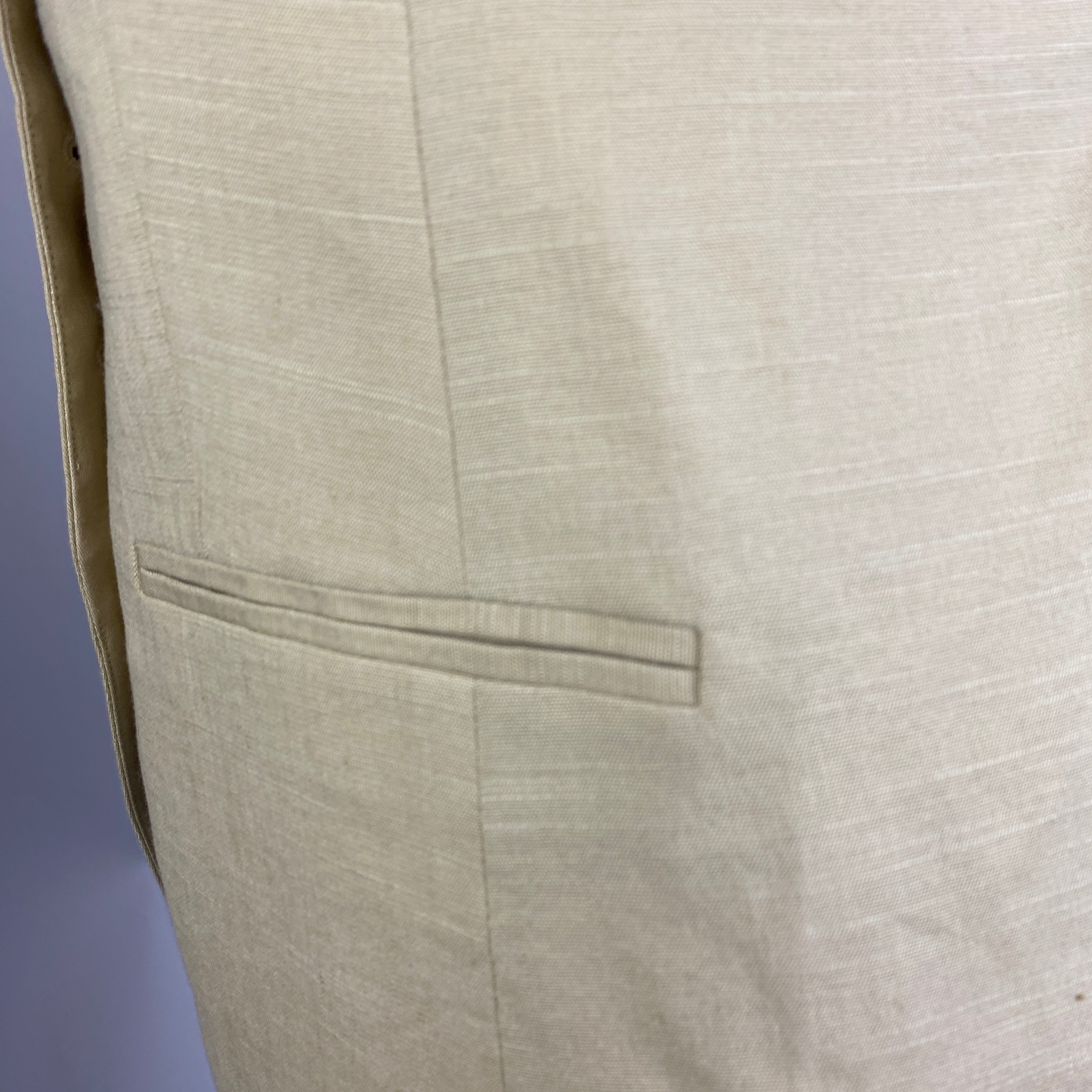 Veronica Beard £420 Beige Liff Vest Linen Blend M