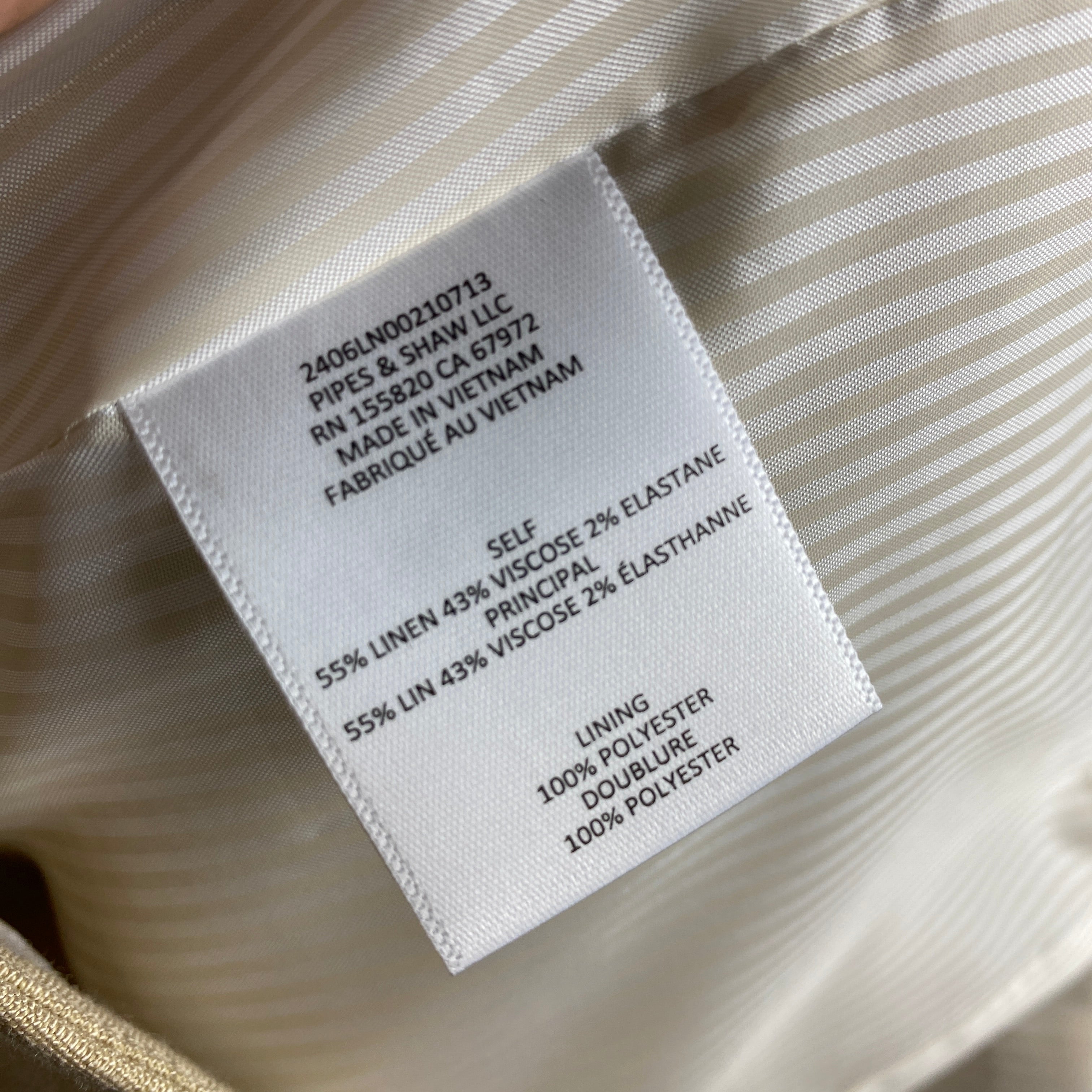 Veronica Beard New £420 Beige Linen Waistcoat M