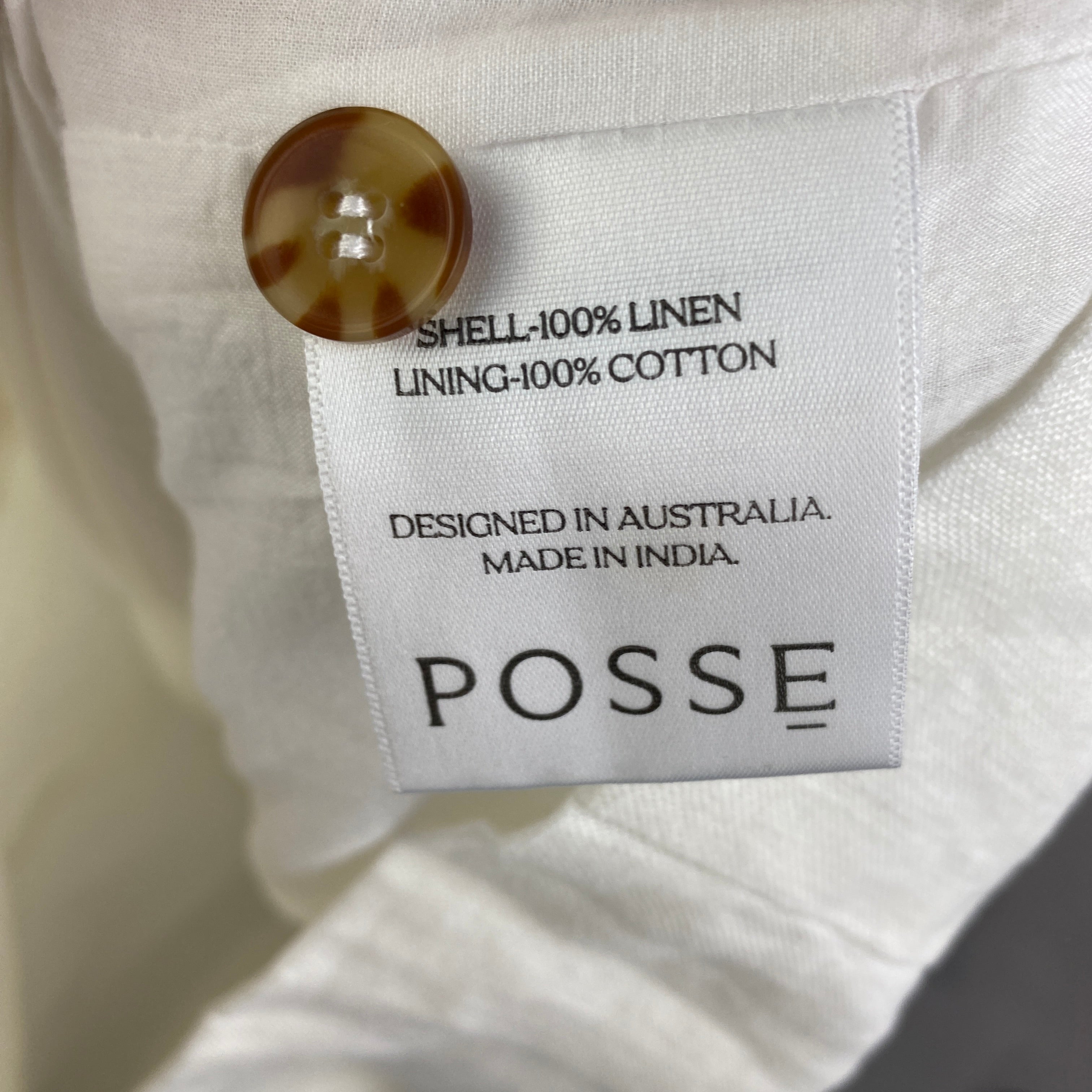 Posse White Linen Vest Linen L