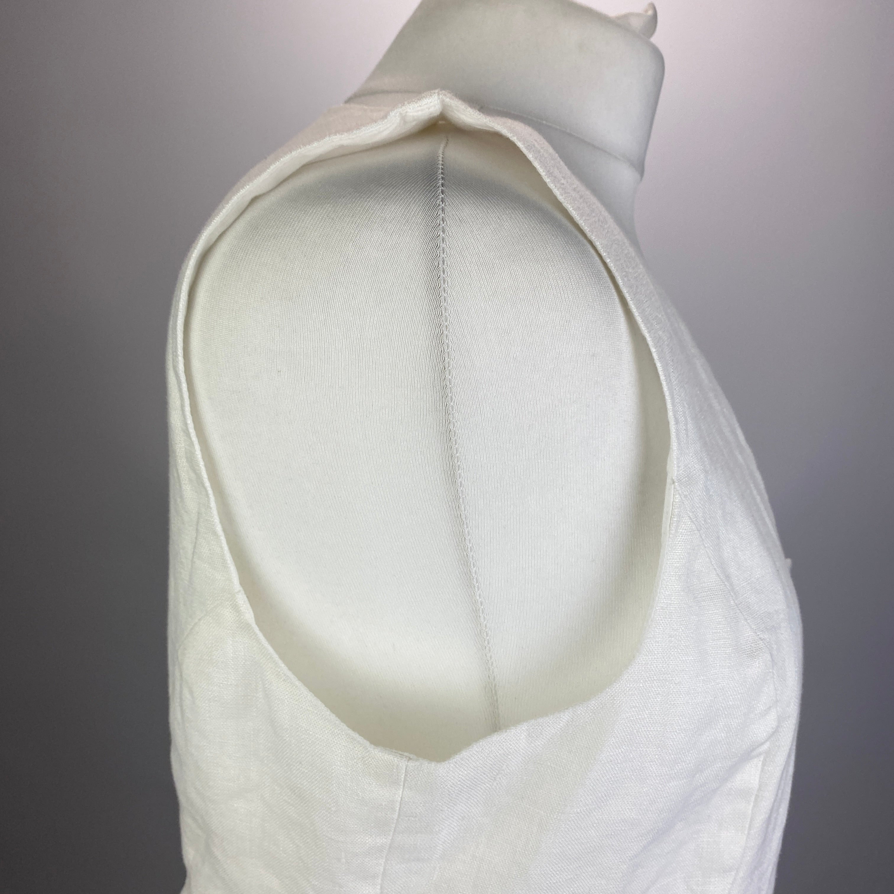Posse White Linen Vest Linen L