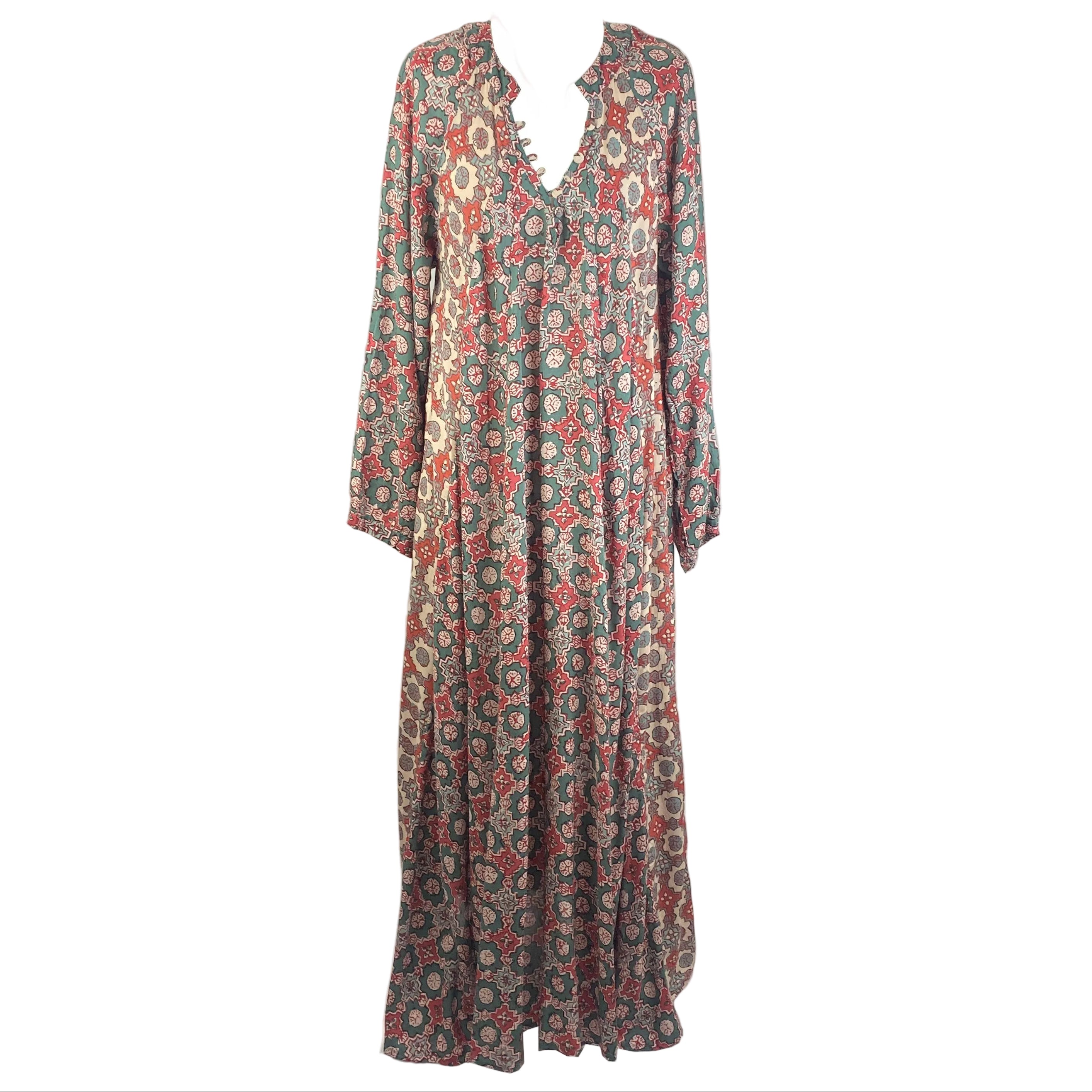 Natalie Martin New £245 Coral & Teal Dress M