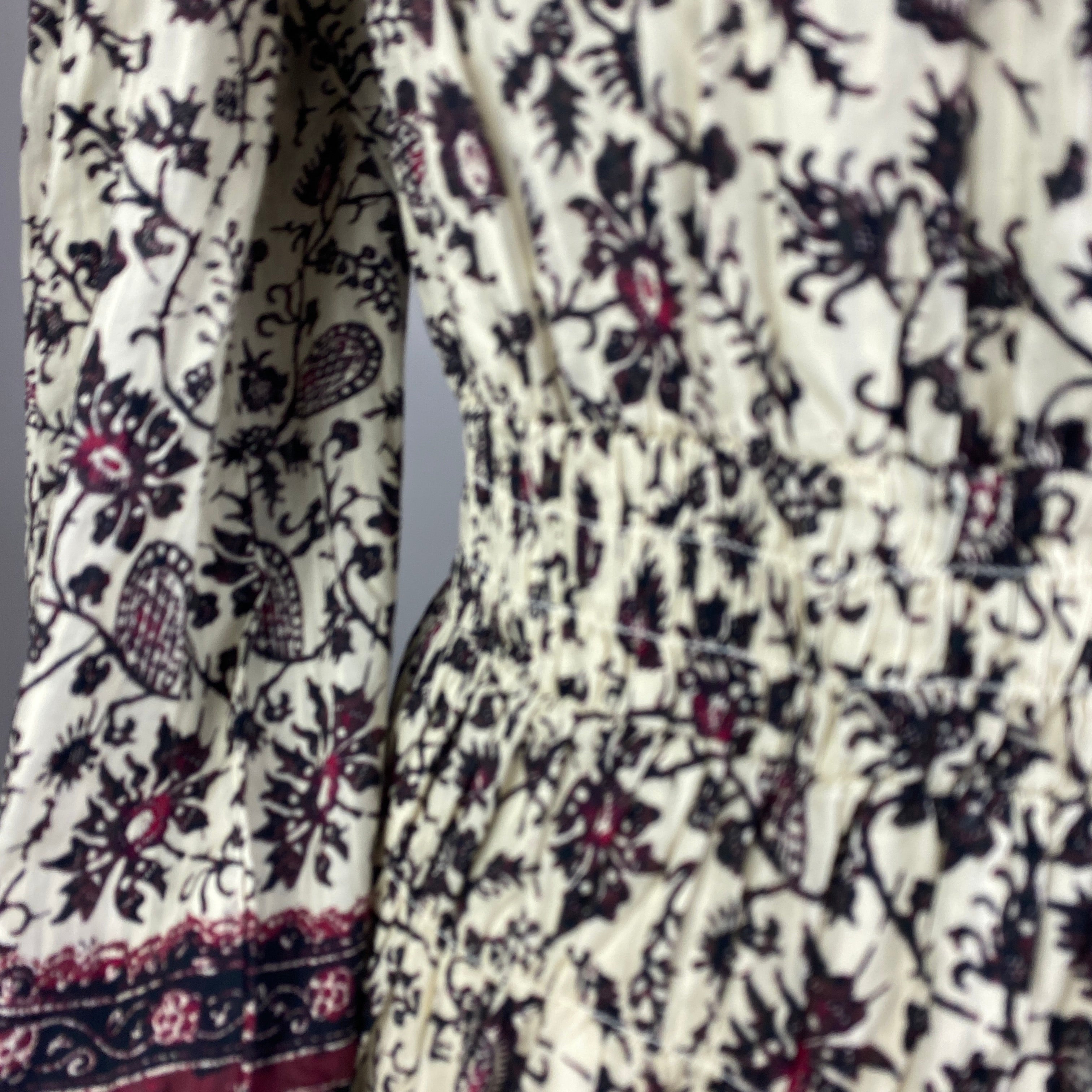 Ulla Johnson £510 Cream & Burgundy Mona Dress S