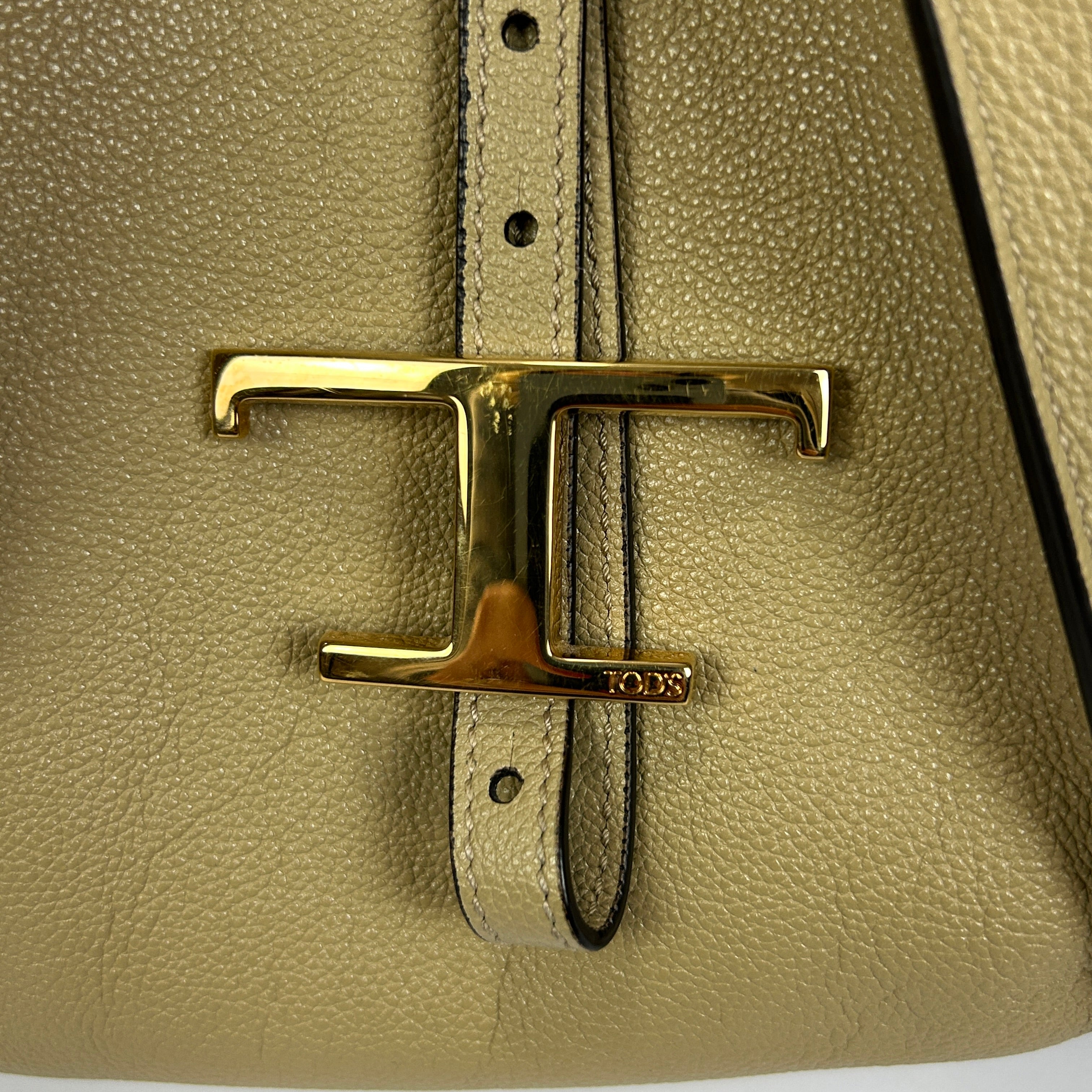 Tods New £1870 Deep Vanilla T Timeless Tote Bag