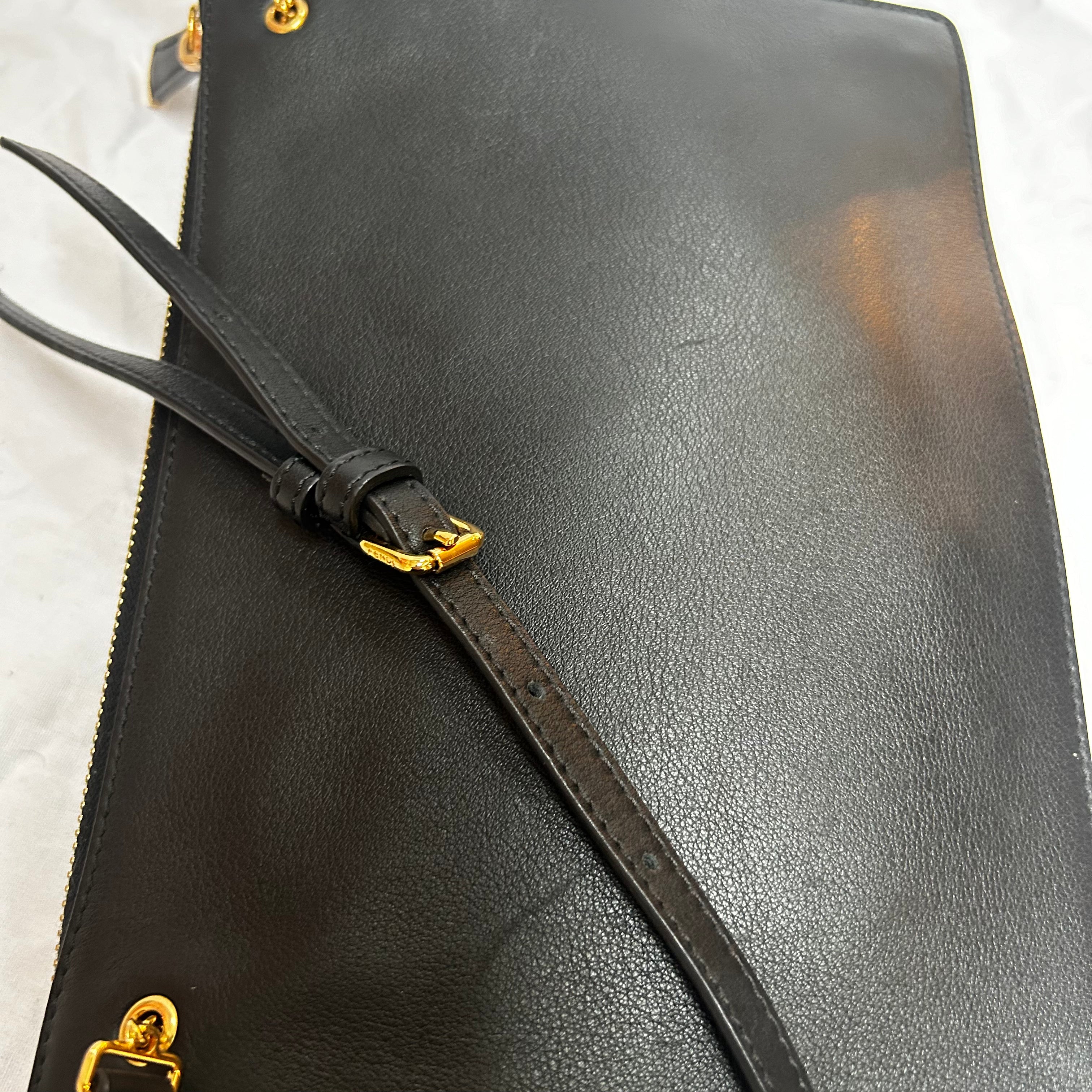 Fendi Black Lambskin Little Monster Crossbody Bag