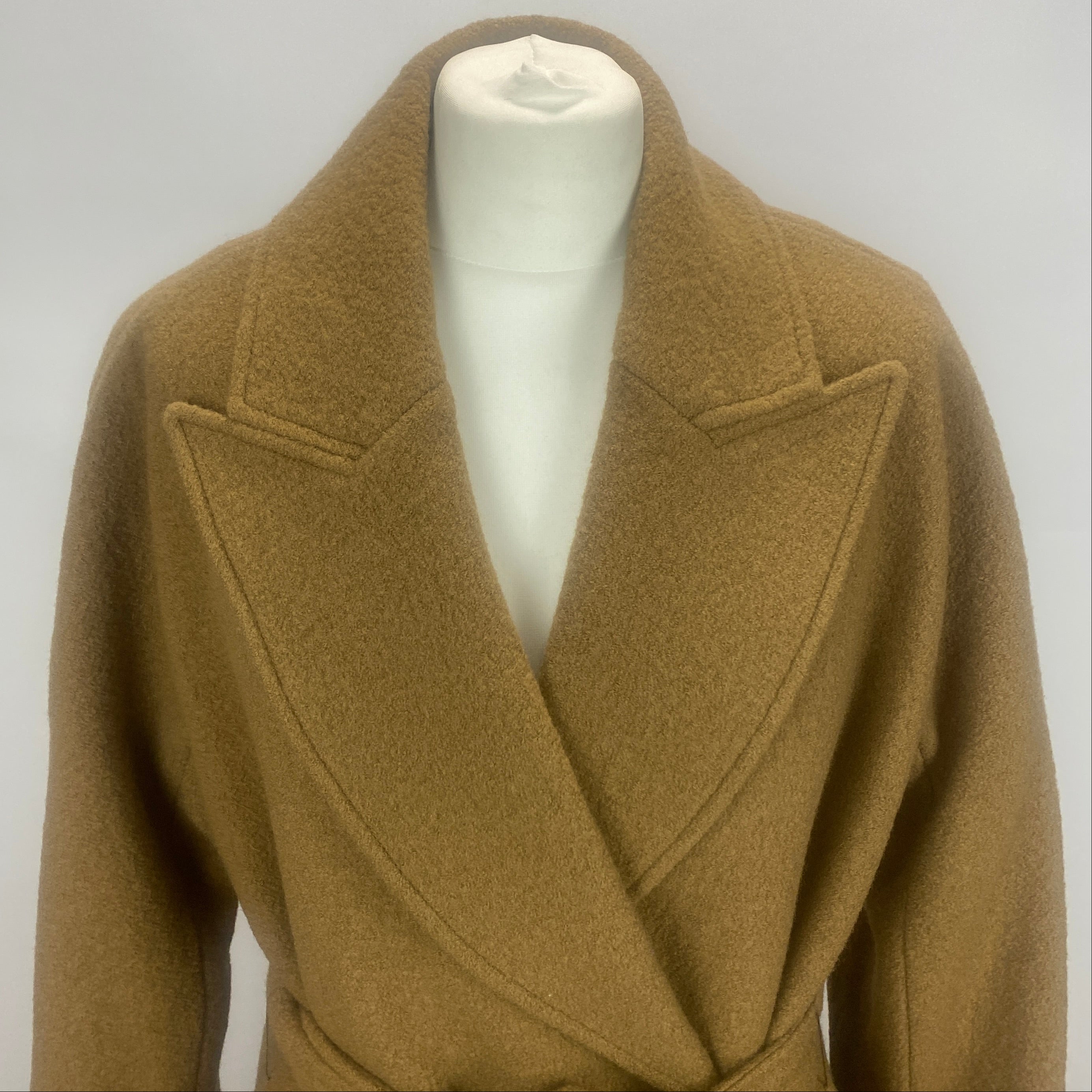 Veronica Beard New £1600 Camel Boucle Wool Della Dickey Coat S