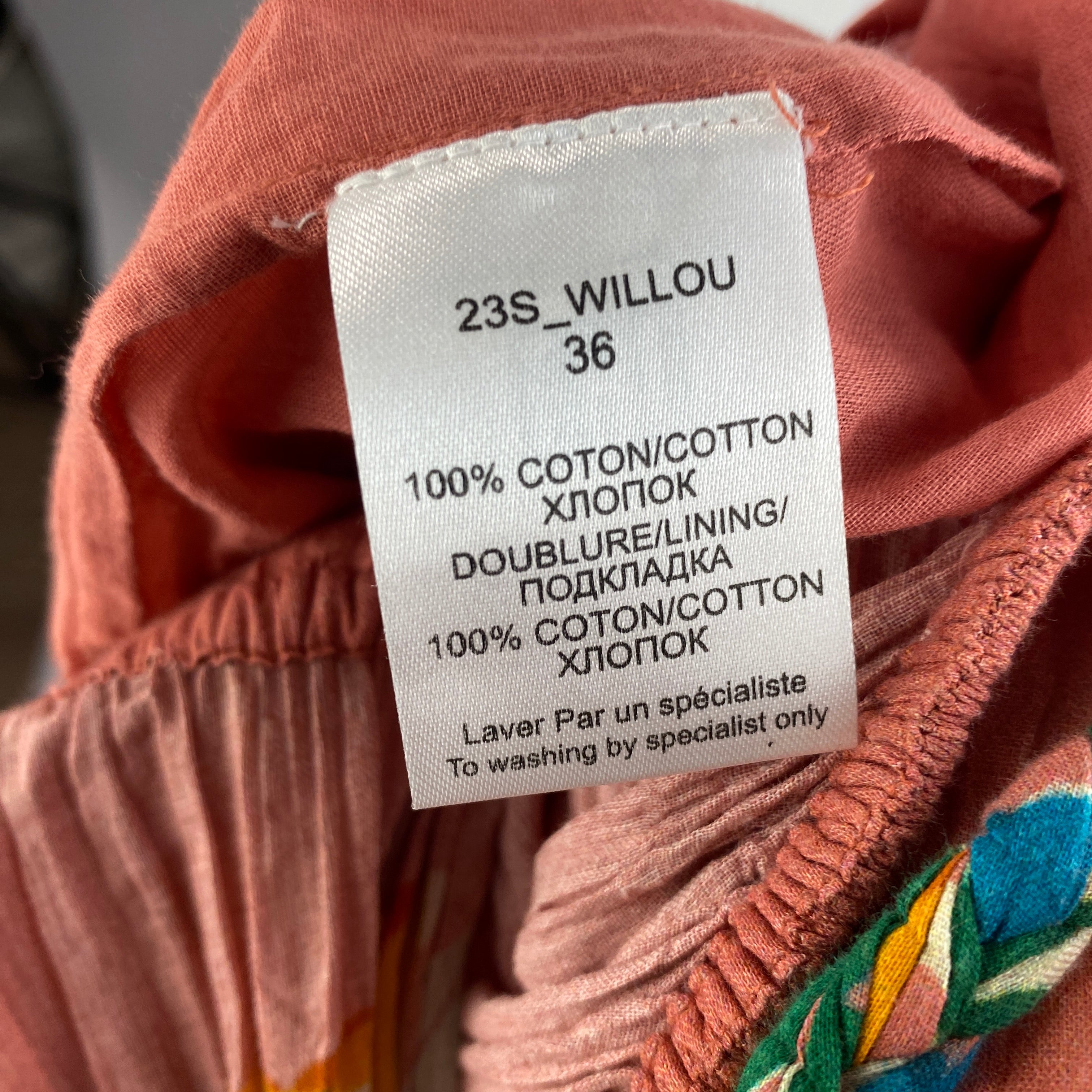 Mes Demoiselles New £260 Willou Pink Indian Print Dress XS