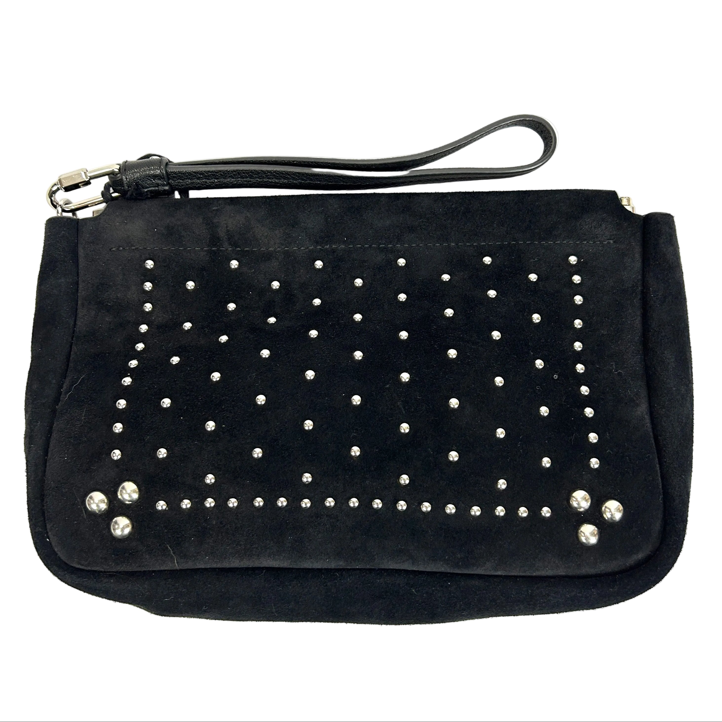 Jerome Dreyfuss New £350 Black Suede Clap Clutch Bag