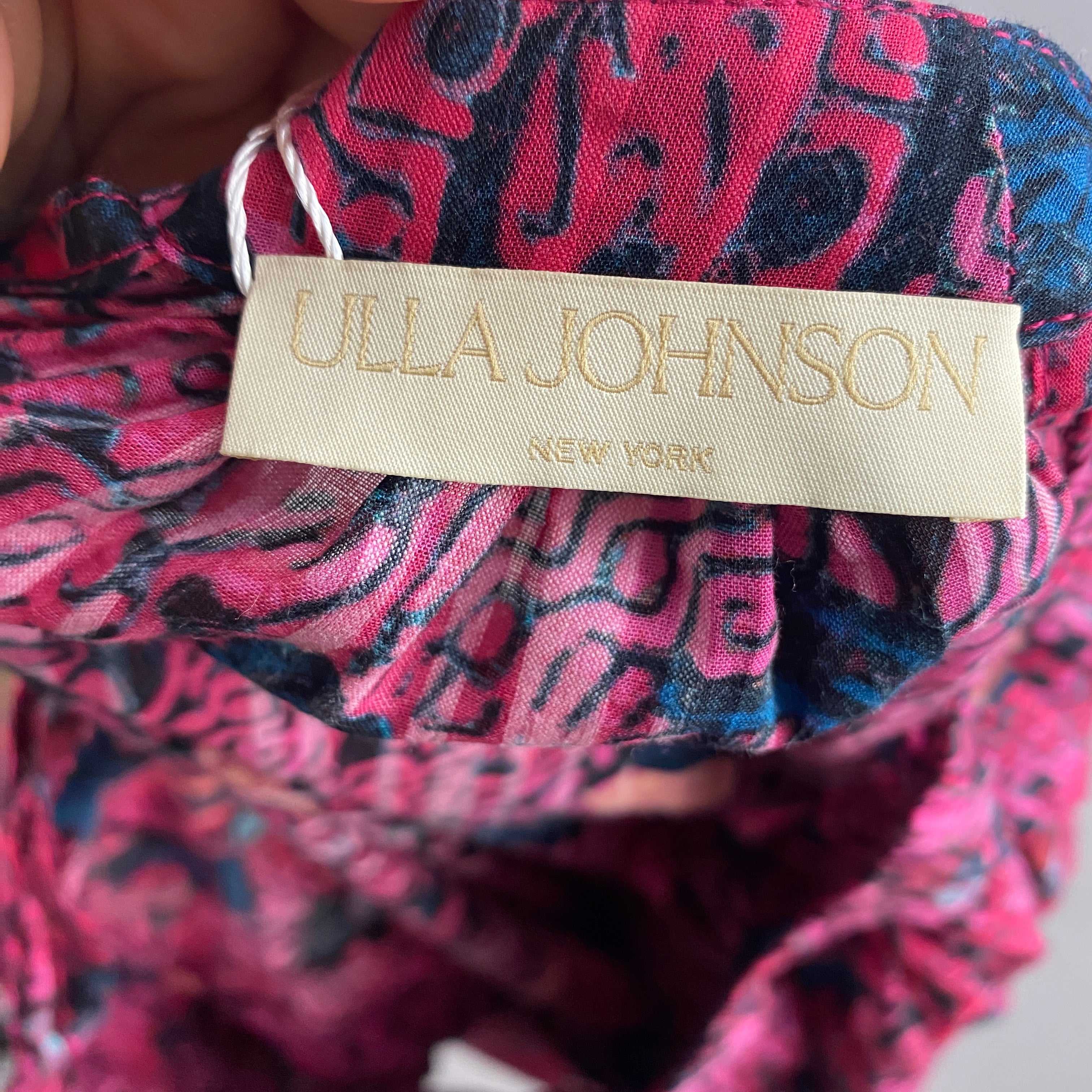 Ulla Johnson New Pink & Fuchsia Cotton Mix Top S