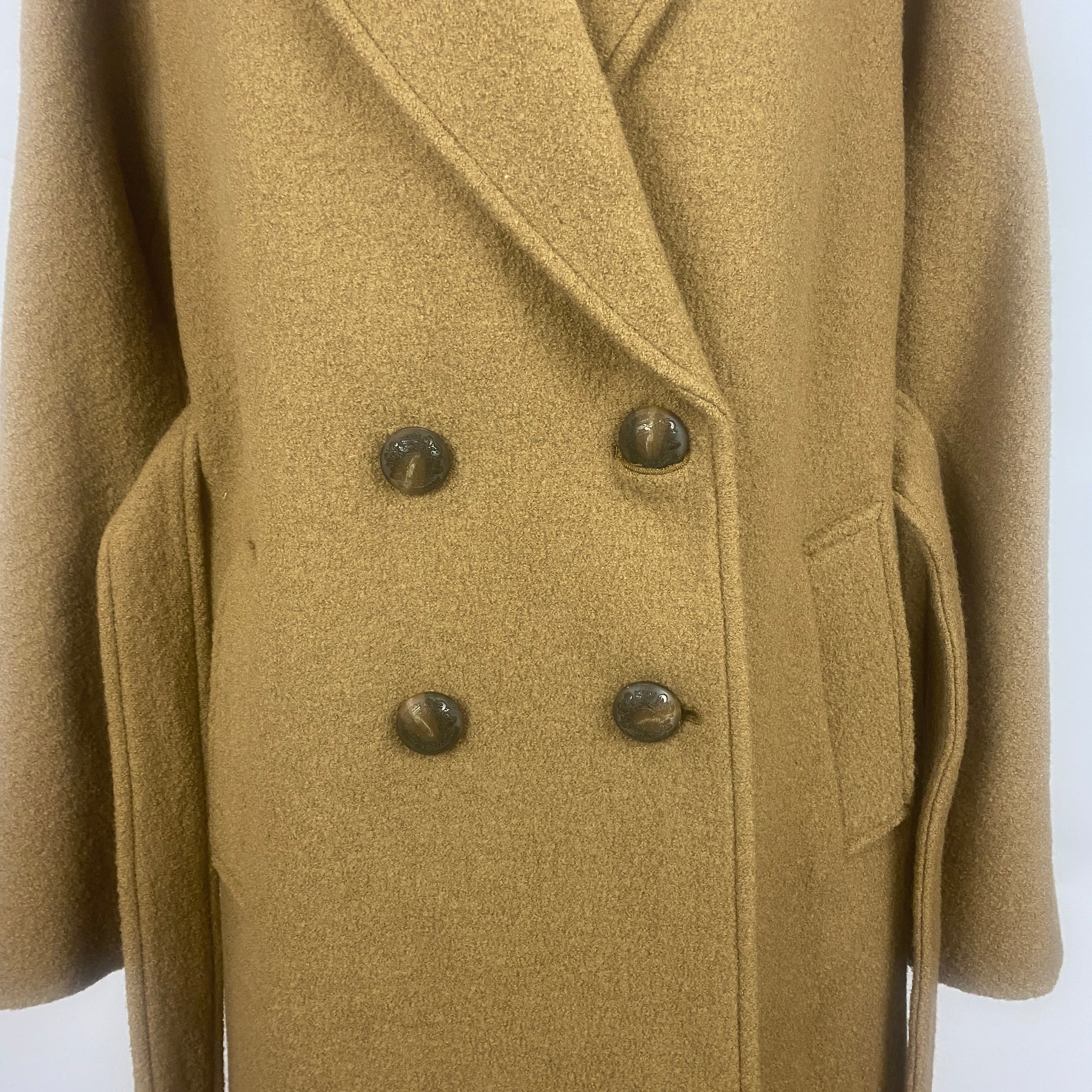 Veronica Beard New £1600 Camel Boucle Wool Della Dickey Coat S
