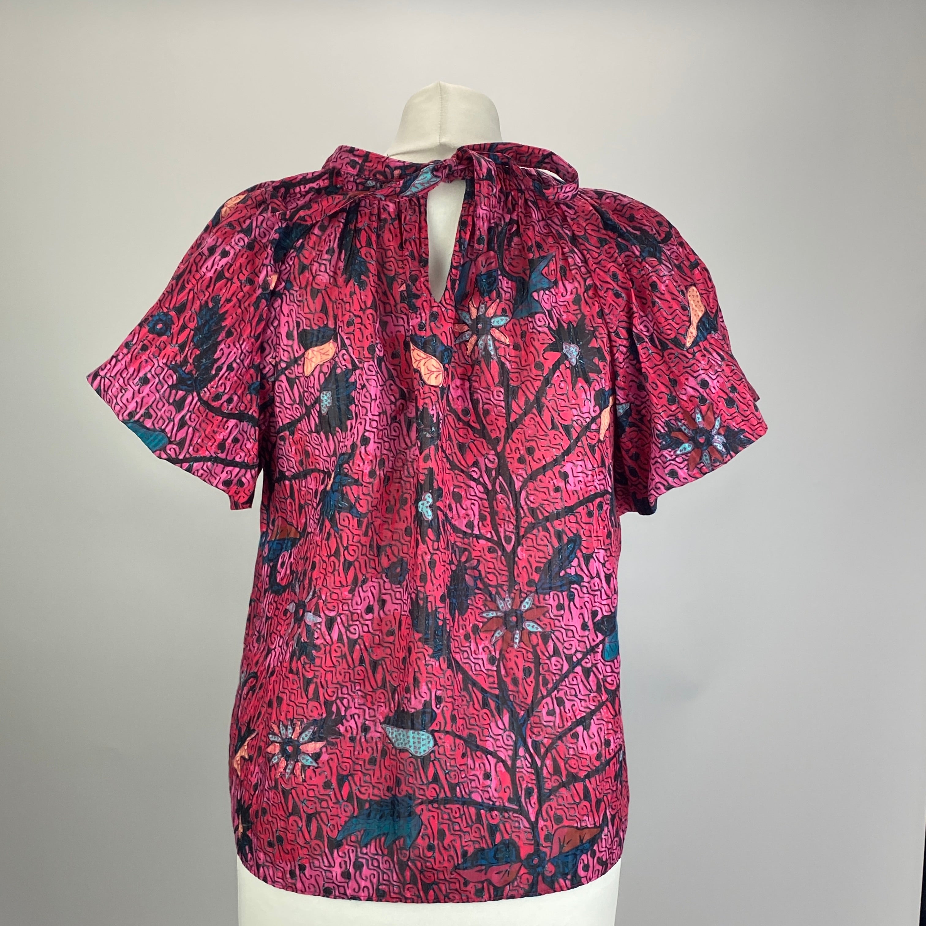 Ulla Johnson New Pink Flo Top Cotton Viscose Top S