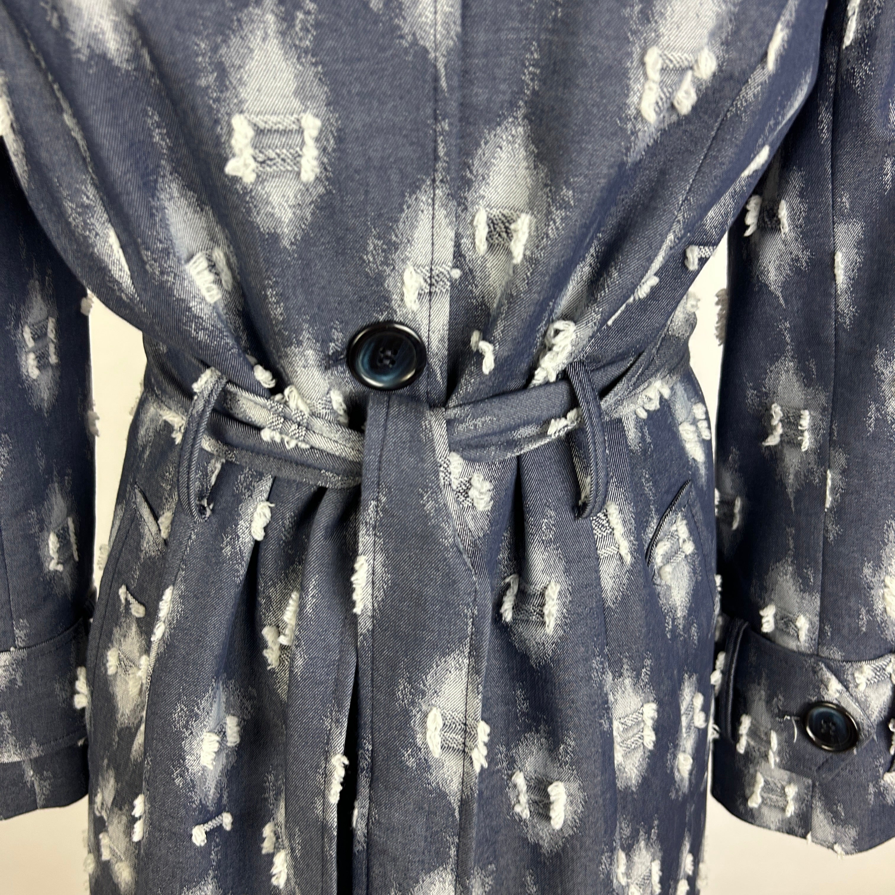 James Lakeland New £375 Blue Print Trench Coat XS