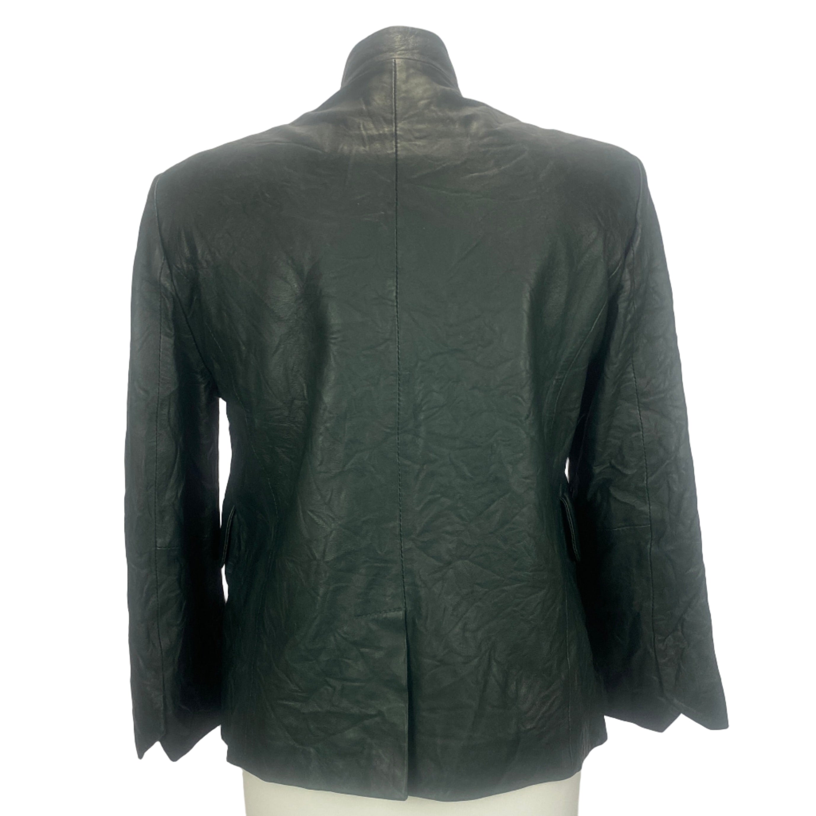 Zadig & Voltaire New £665 Forest Green Veryn Leather Jacket S