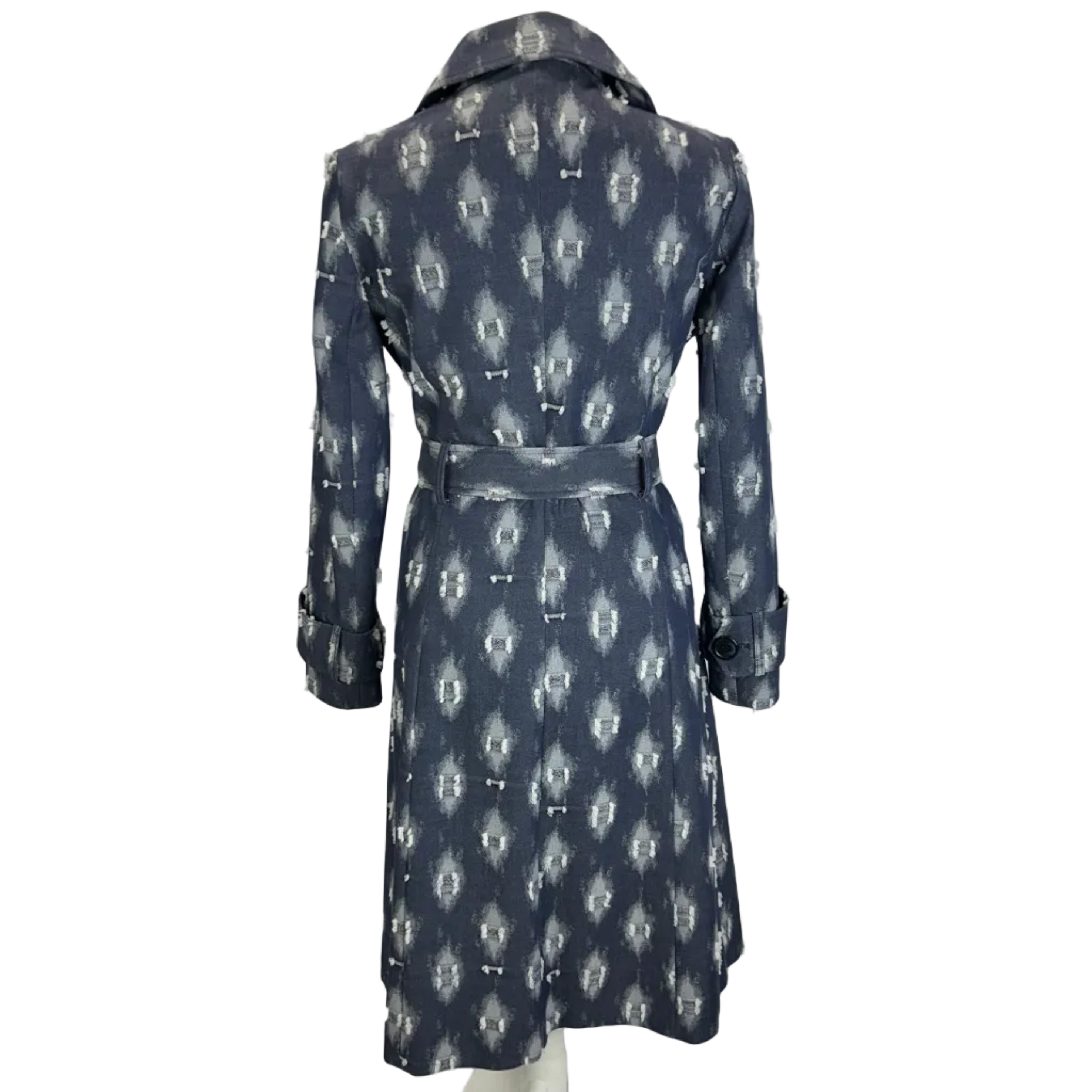 James Lakeland New £375 Blue Print Trench Coat XS
