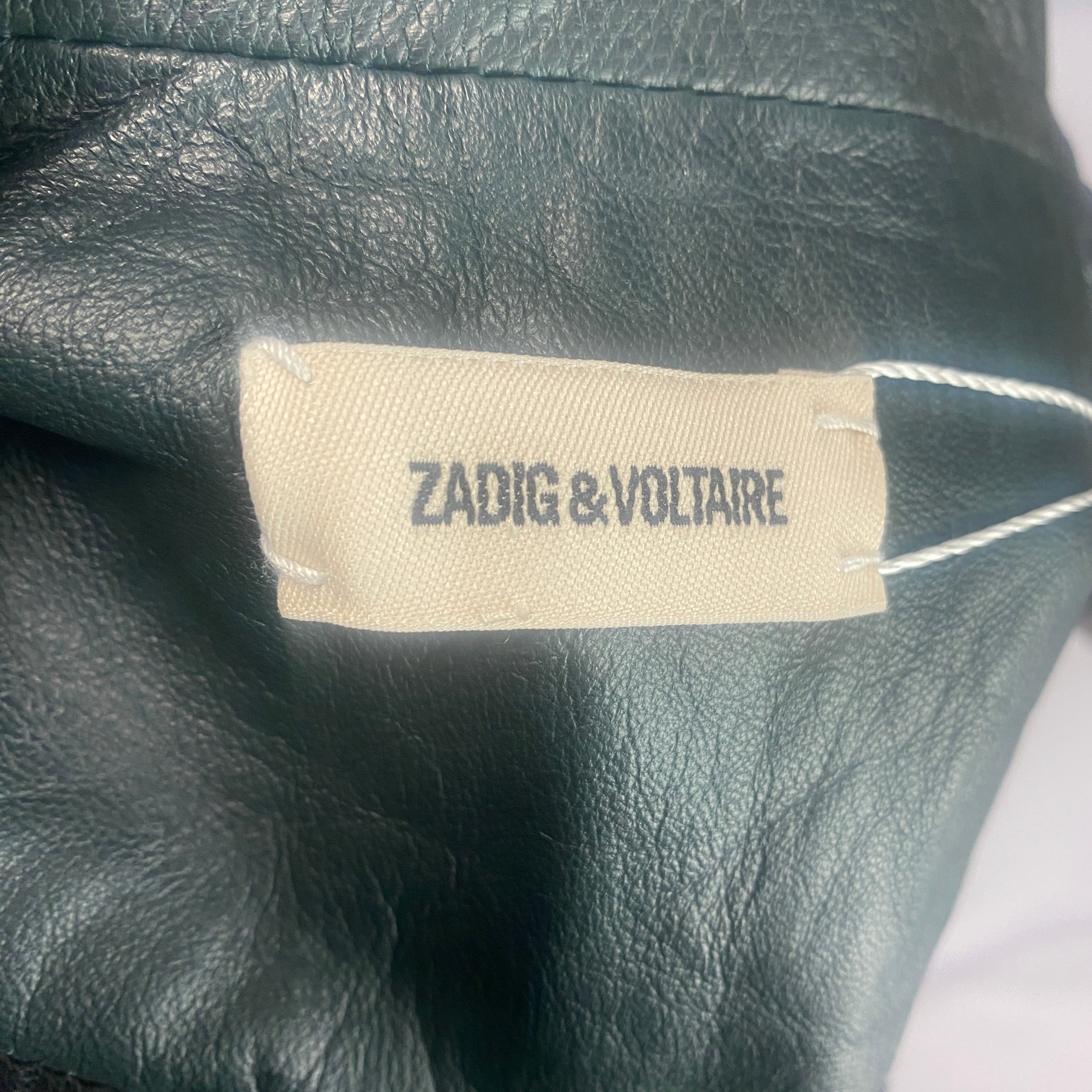 Zadig & Voltaire New £665 Forest Green Veryn Leather Jacket S