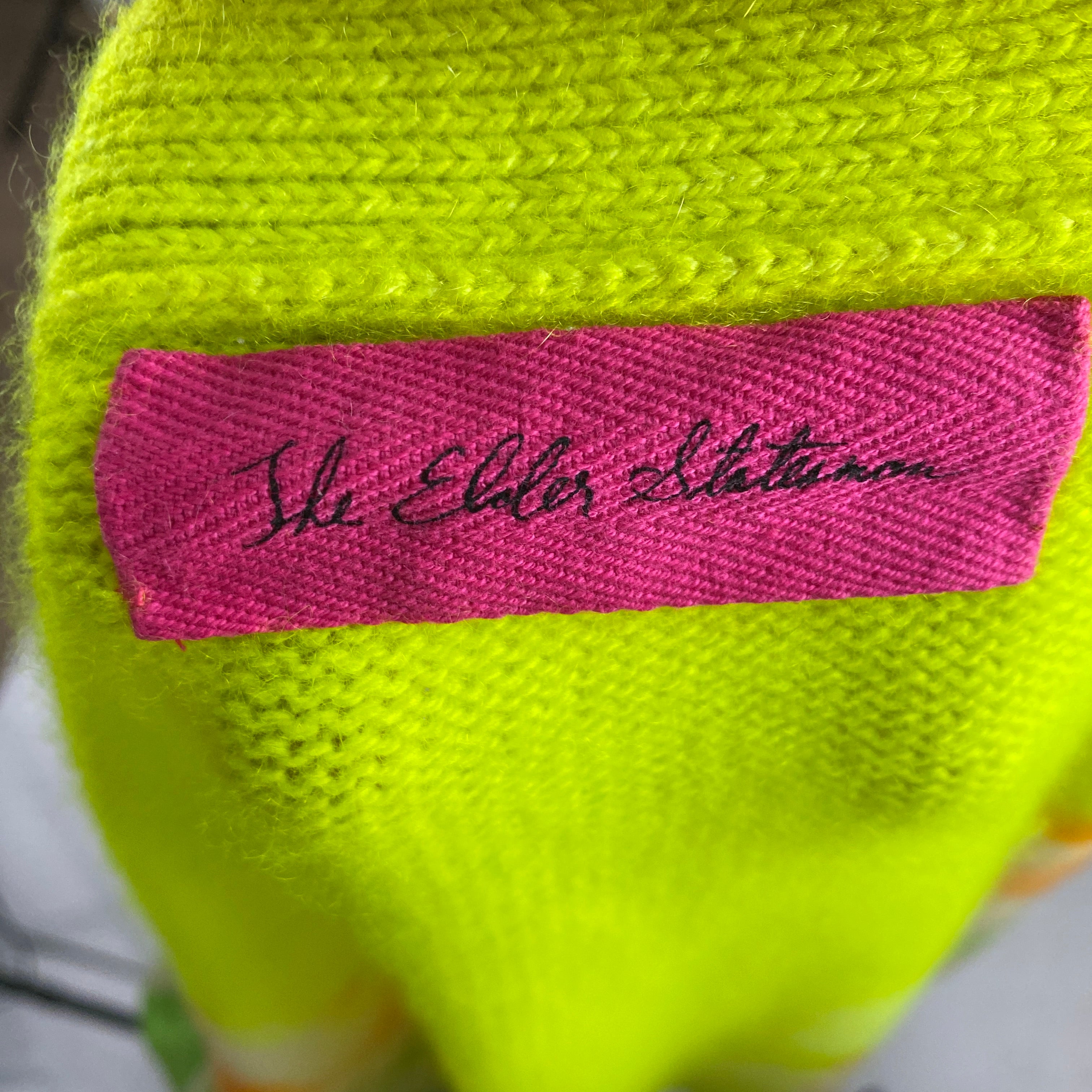 The Elder Statesman £1765 Neon Tie Dye Cashmere Cardigan XS