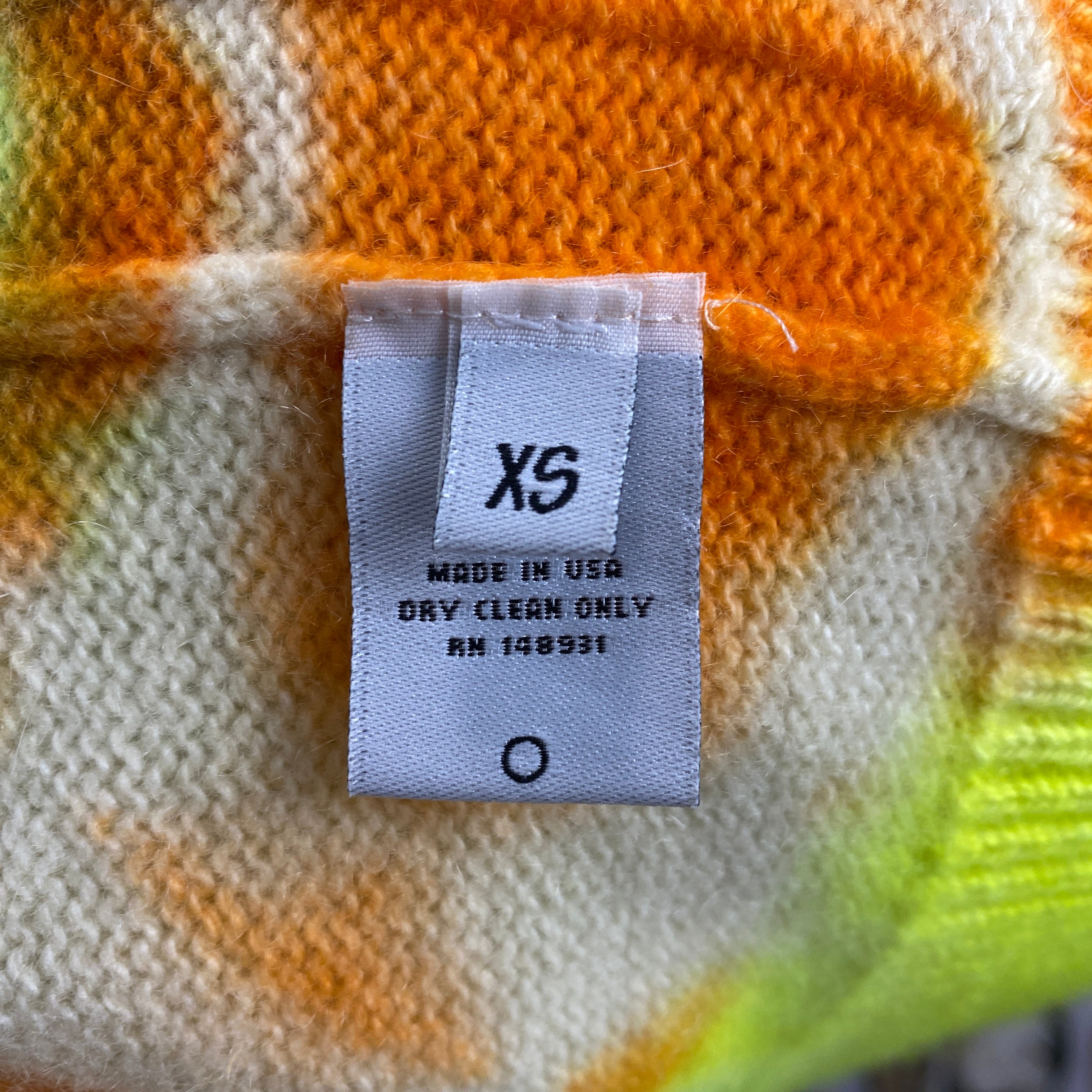 The Elder Statesman £1765 Neon Tie Dye Cashmere Cardigan XS