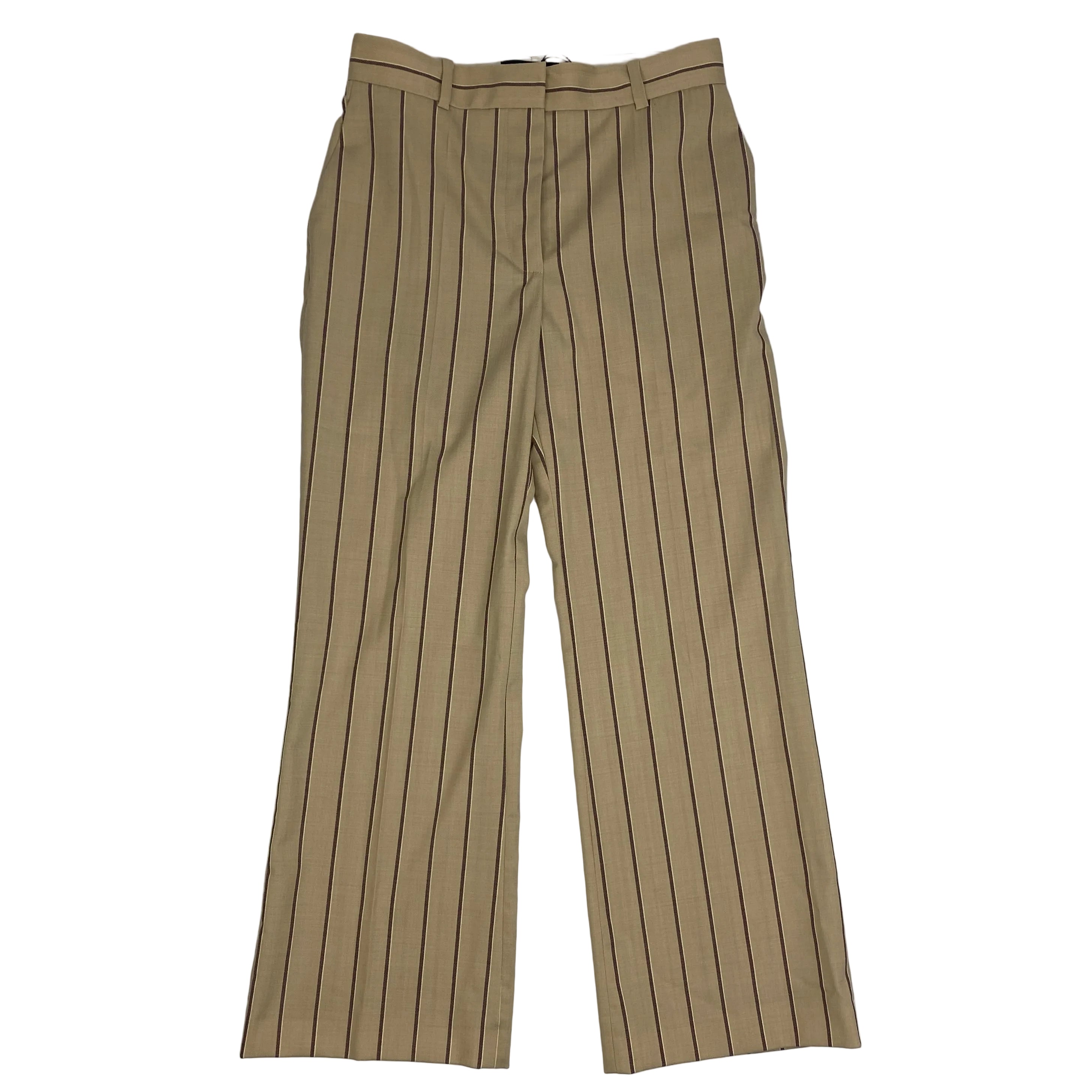 Joseph New £375 Cream Pinstripe Talia Trousers XS