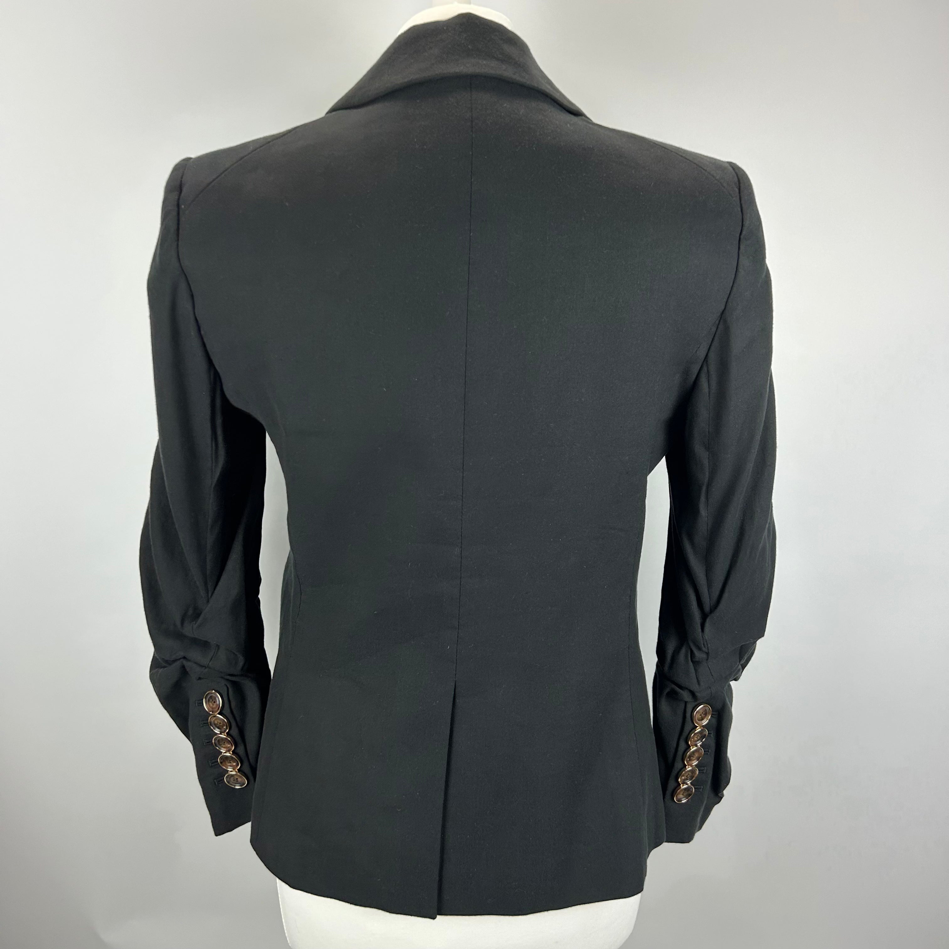 Veronica Beard Black Linen Mix Jacket S