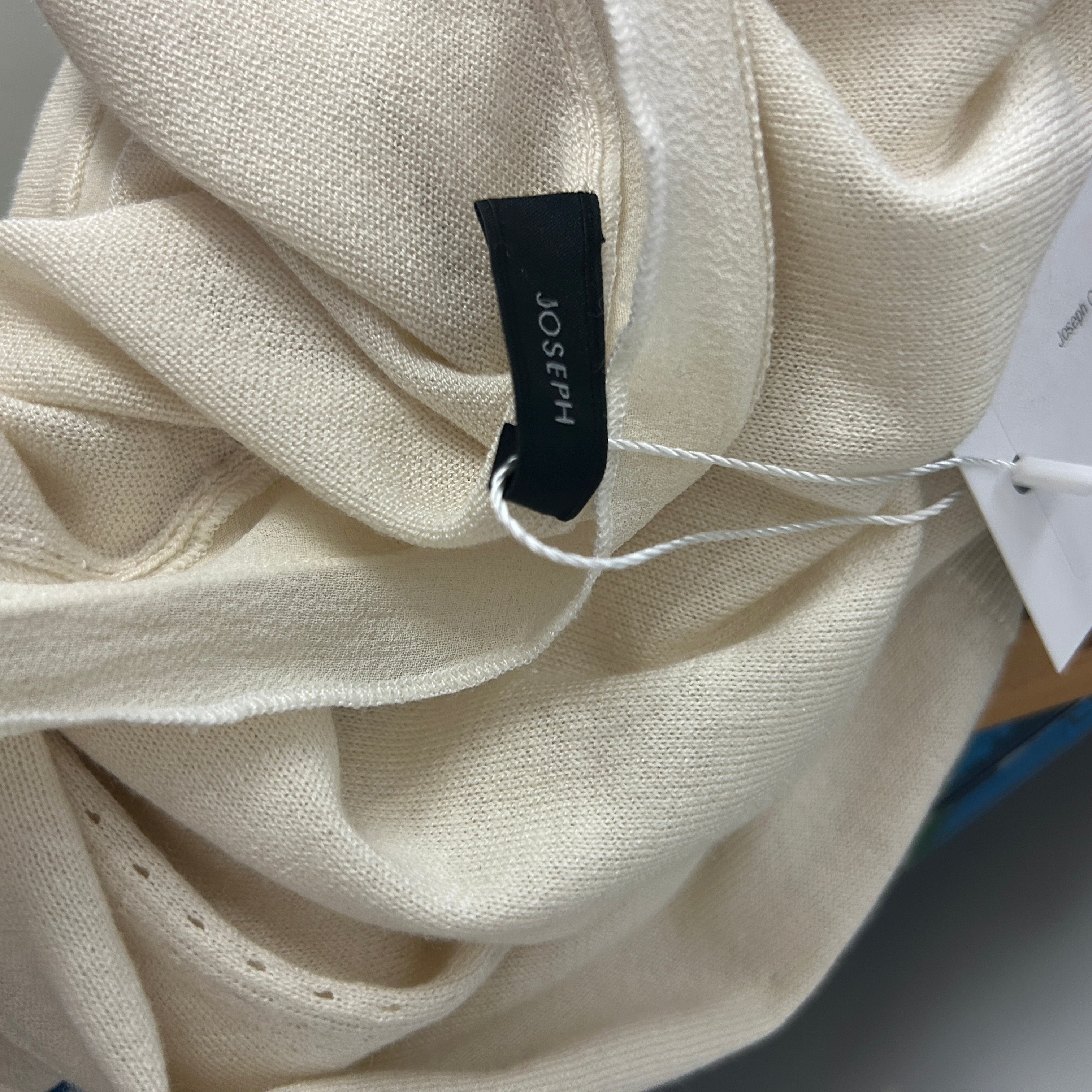 Joseph Cream Silk & Cotton Short Sleeve Top S