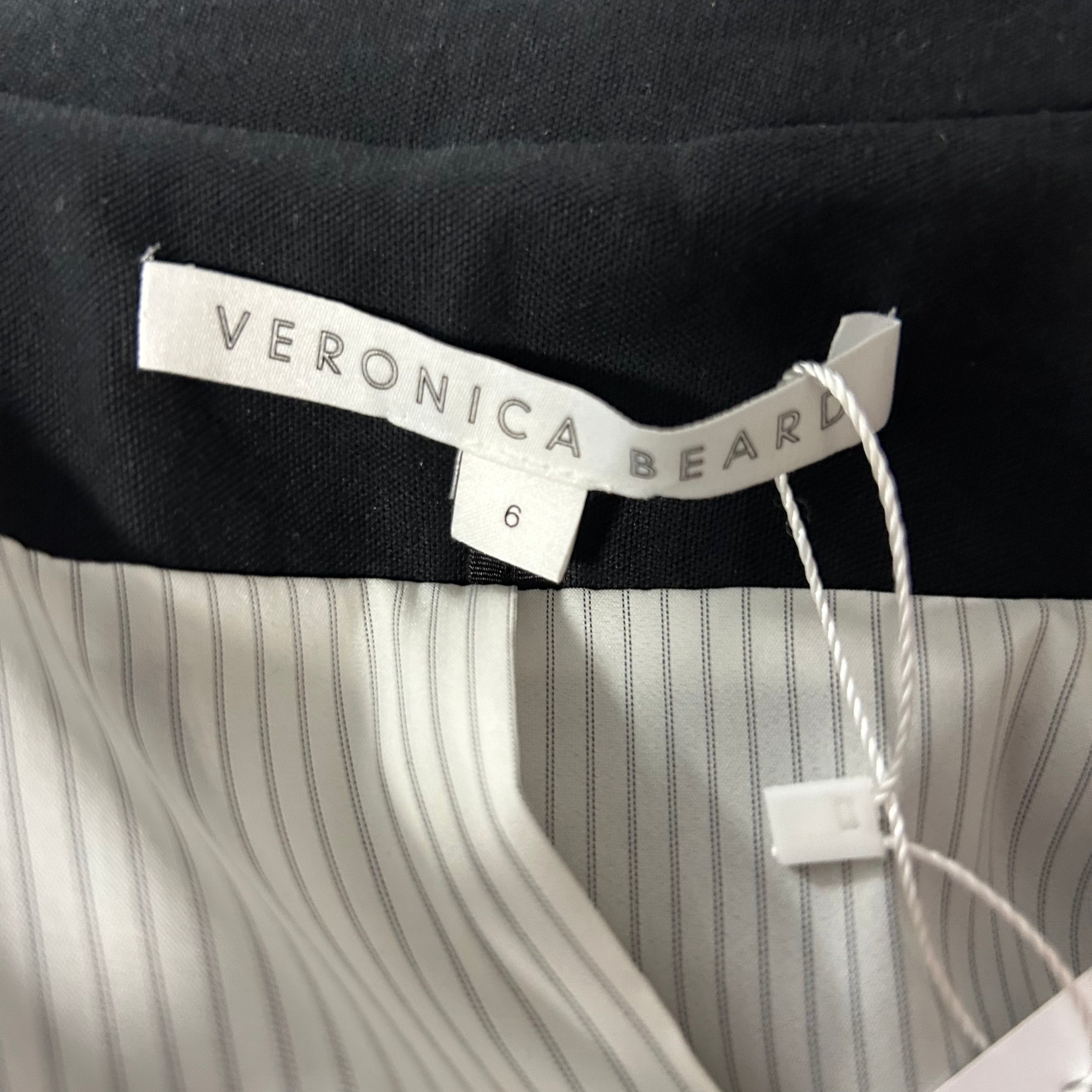 Veronica Beard Black Linen Mix Jacket S