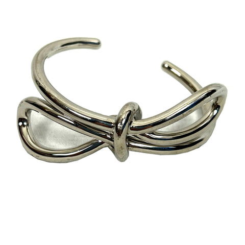Balenciaga Brand New £340 Silver Boucle Bow Cuff M